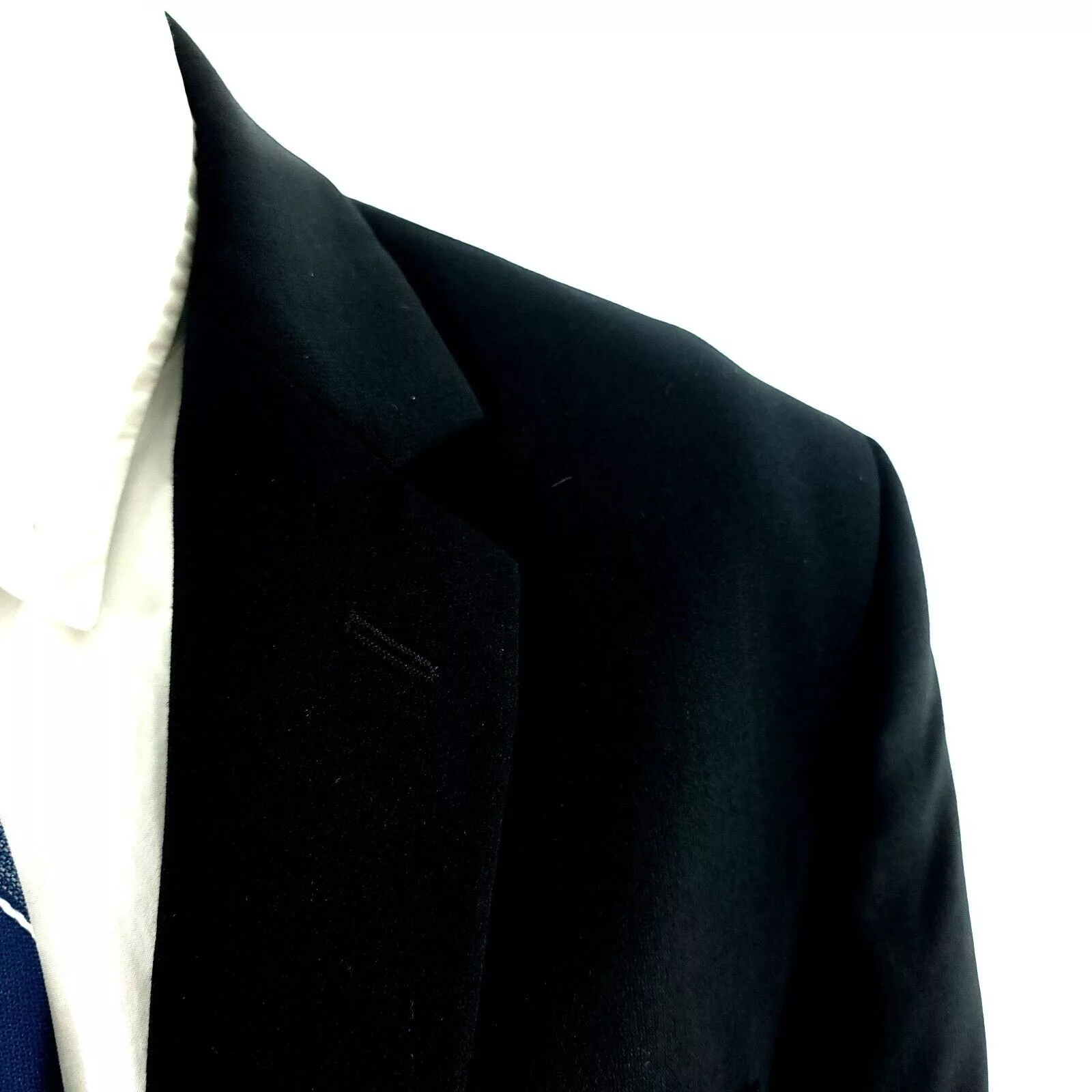Pronto Uomo Blazers Pronto Uomo Wool Polyester Spandex 2 Button Suit Jacket 38R Black