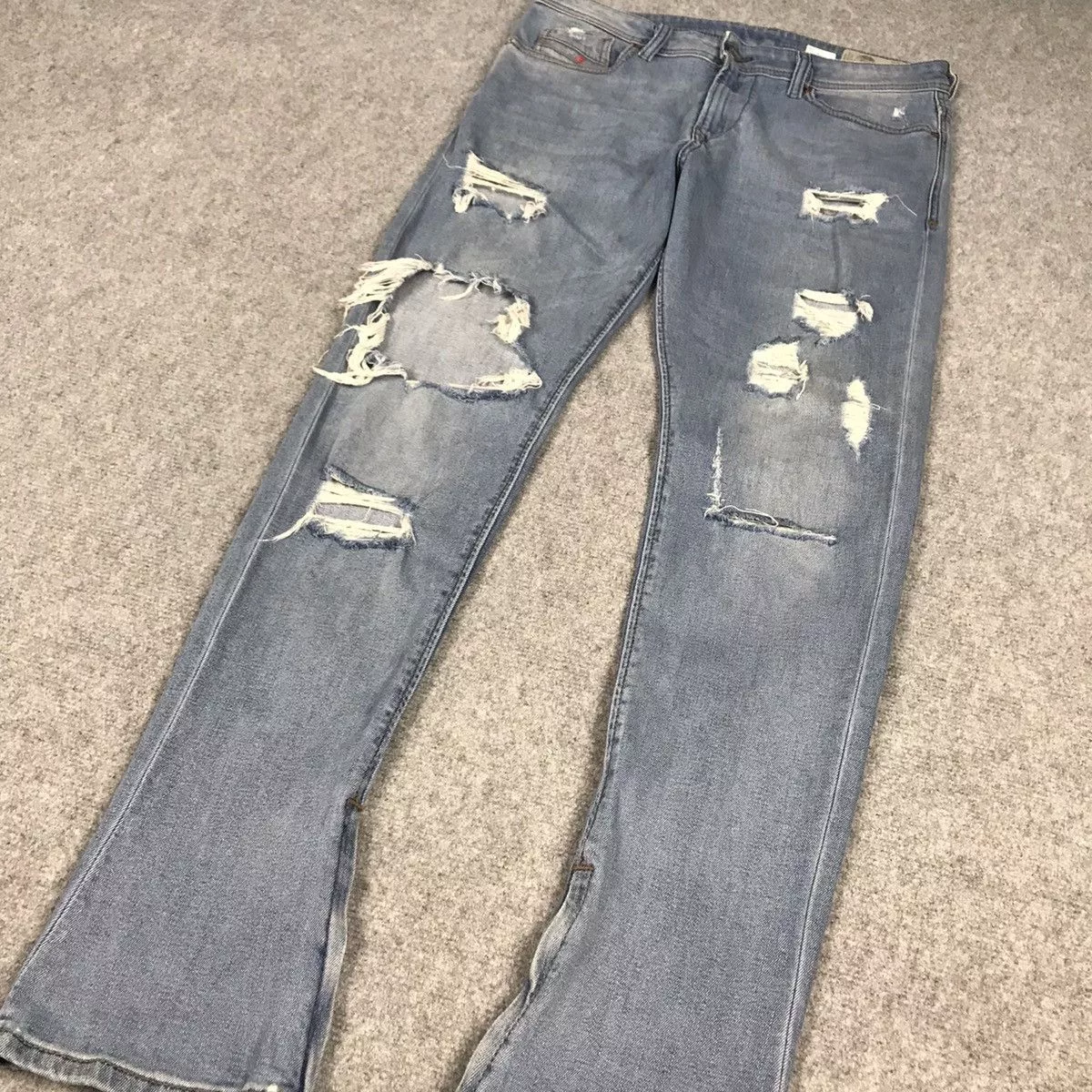 Diesel Denim SLIM DIESEL DISTRESSED JEANS PANTS Blue