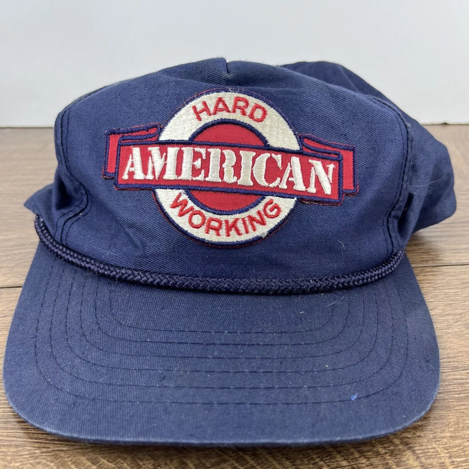 Other Hats Other Hard Working American Hat Blue Hat Adjustable Adult Size Hat