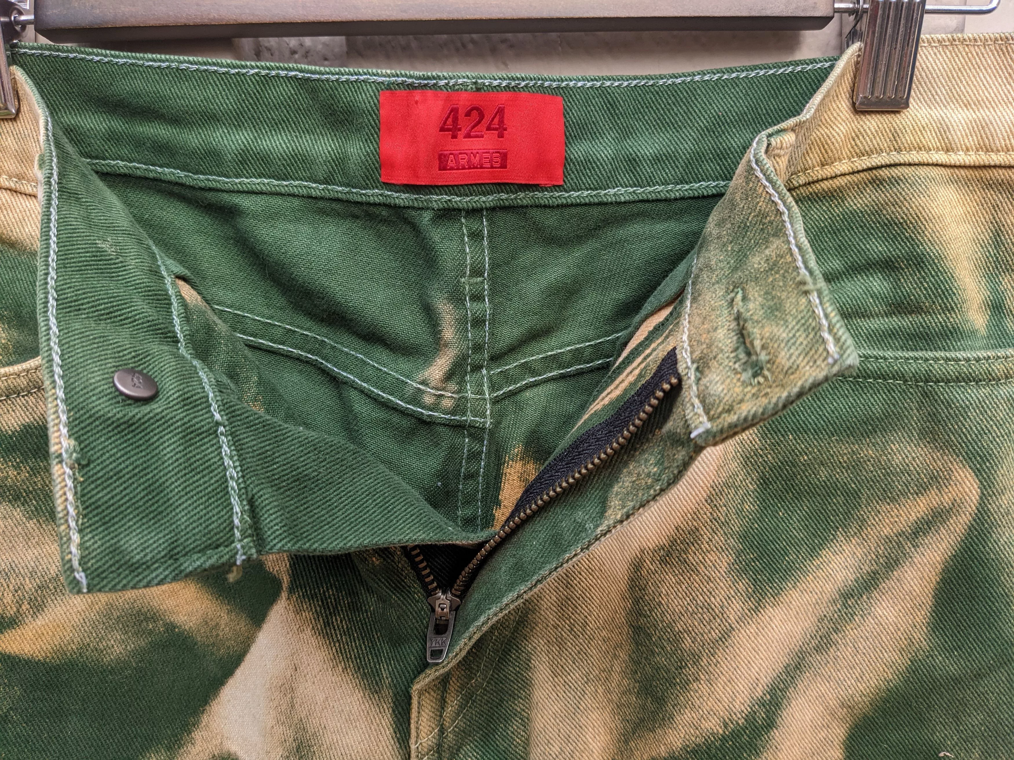424 Denim 424 On Fairfax & Armes bleached jeans Green