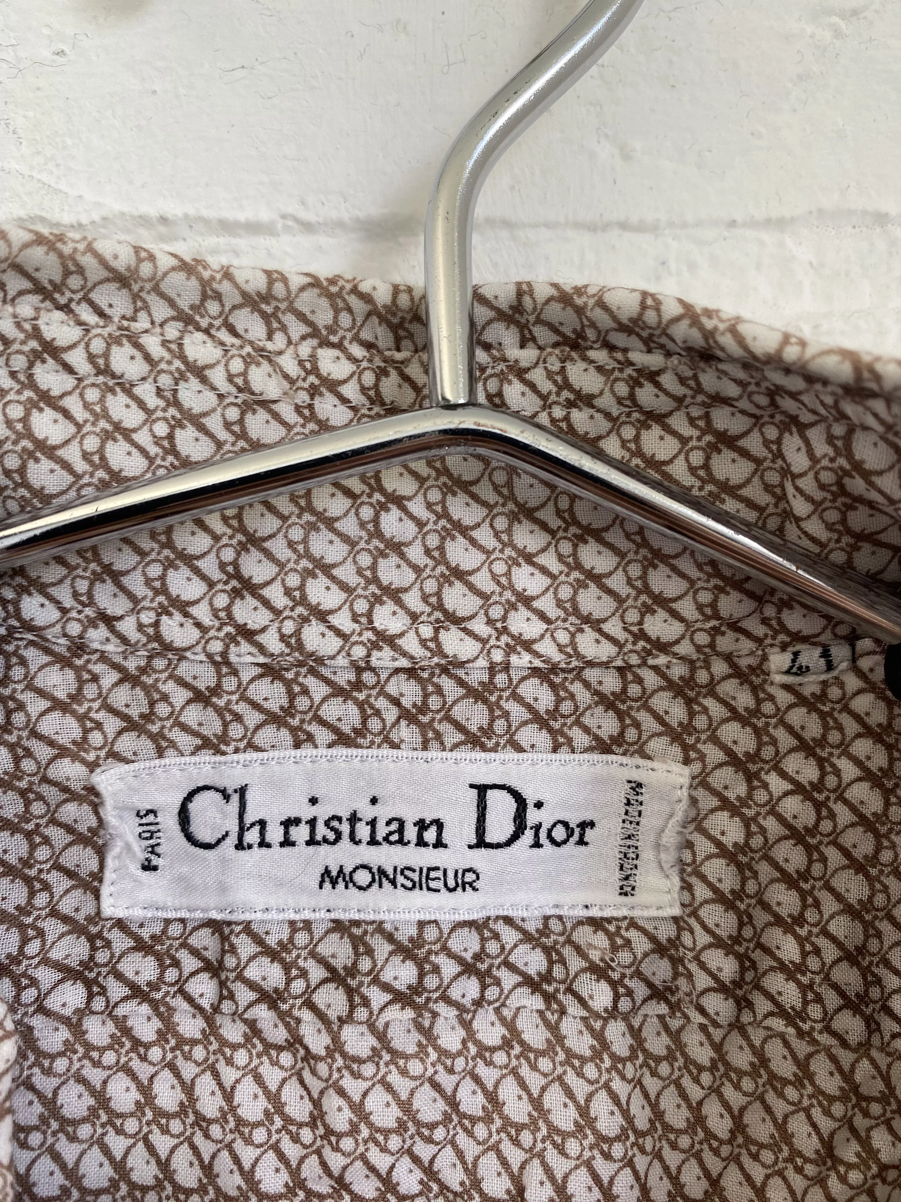 Christian Dior Monsieur Shirts Button Ups Christian Dior Monsieur Vintage 90s Christian Dior oblique monogram shirt White