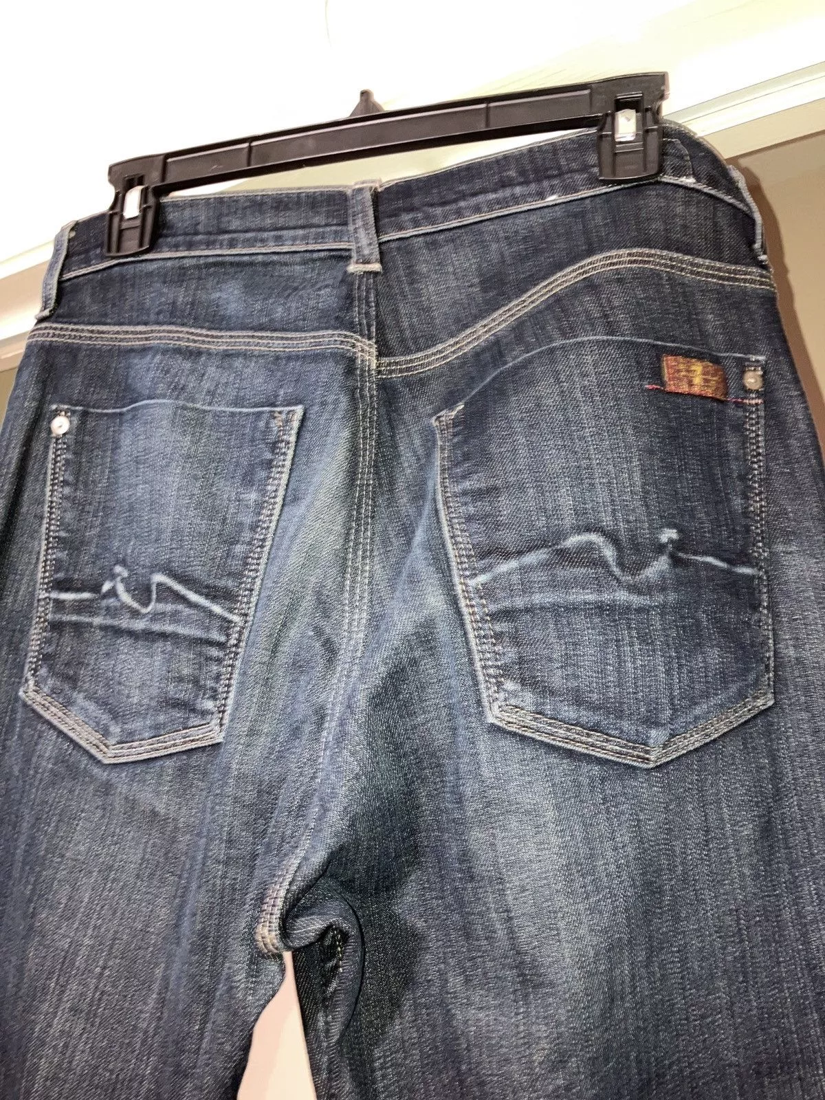 7 For All Mankind Denim 7 For All Mankind 7FAM BIG BOX LOGO Y2K JEANS Blue