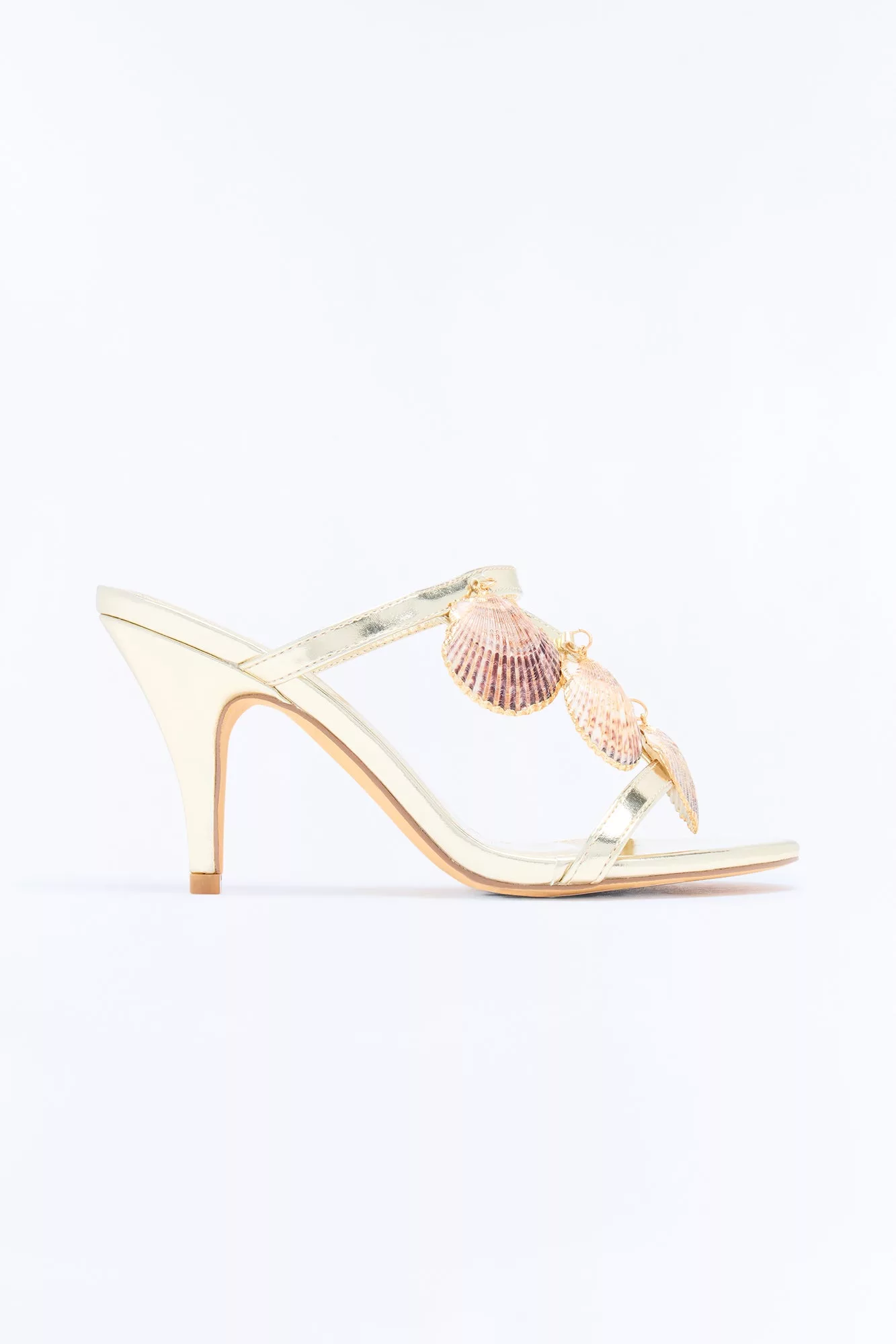 Bronzed Shell Heels - Gold