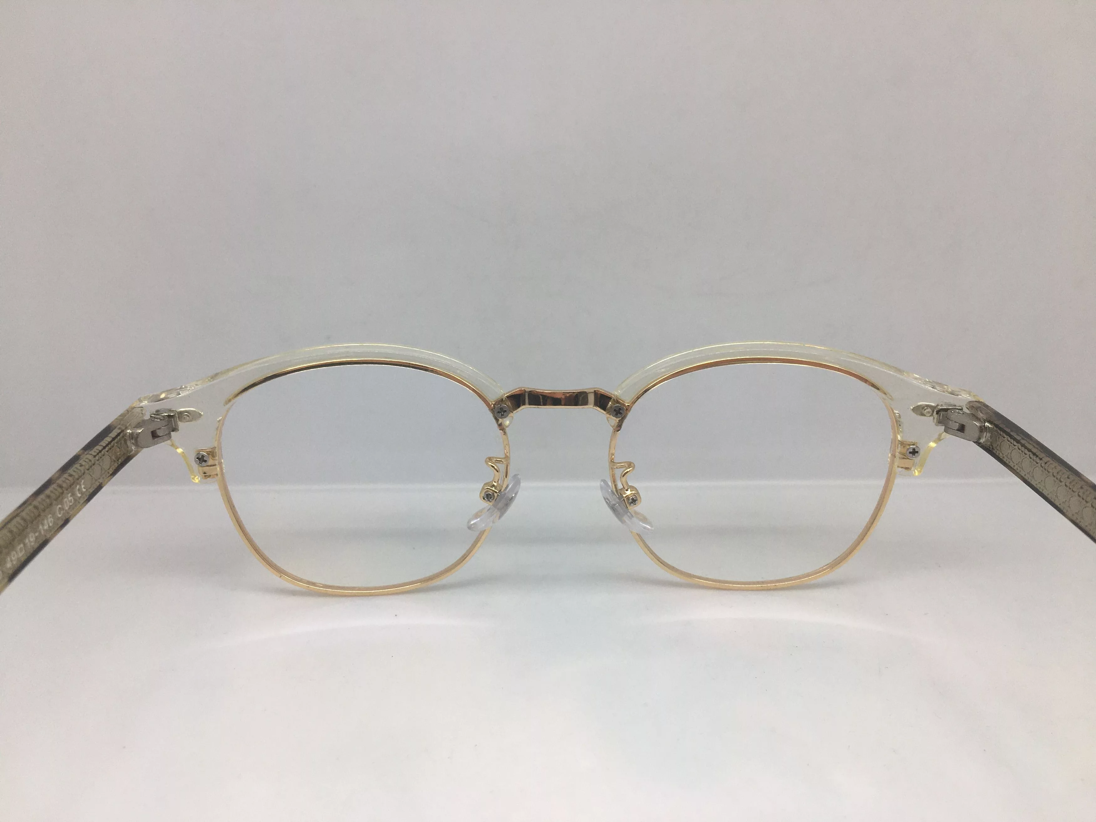 Other Glasses Other Mod Malcolm X Clear Gold Eyeglasses Frame Multi