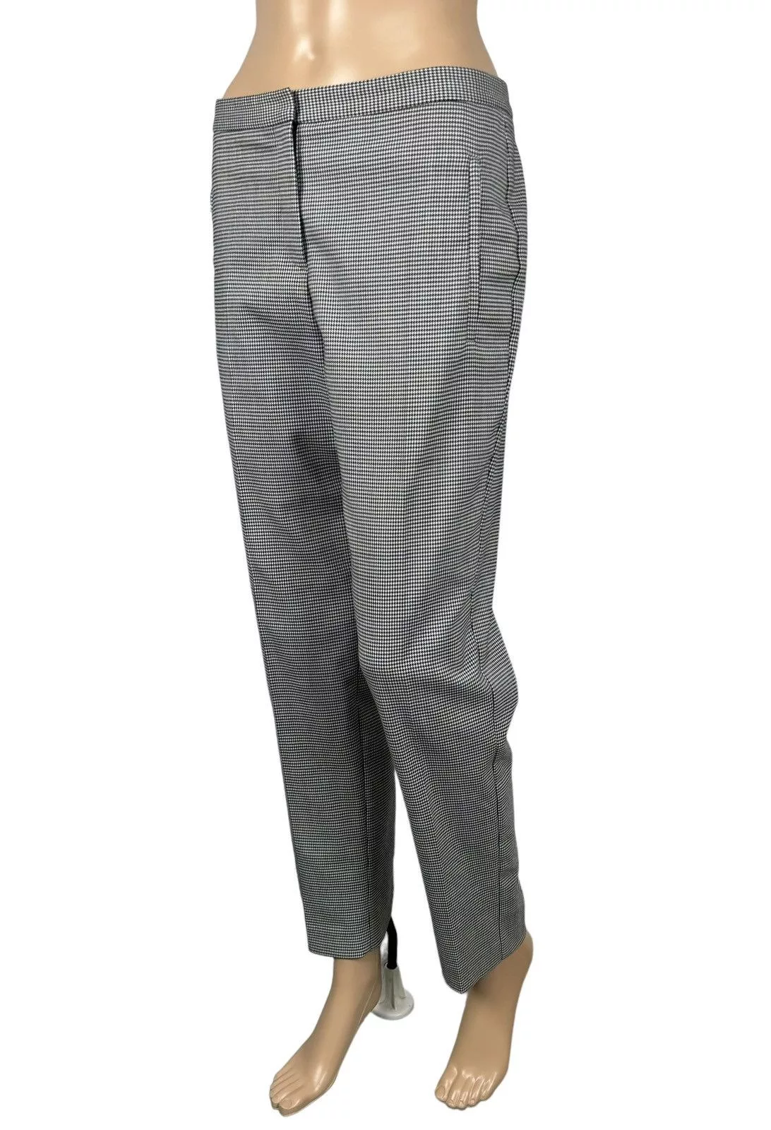 Theory Pants Theory Glen Check Pattern Wool Dress Pants size 8 Black