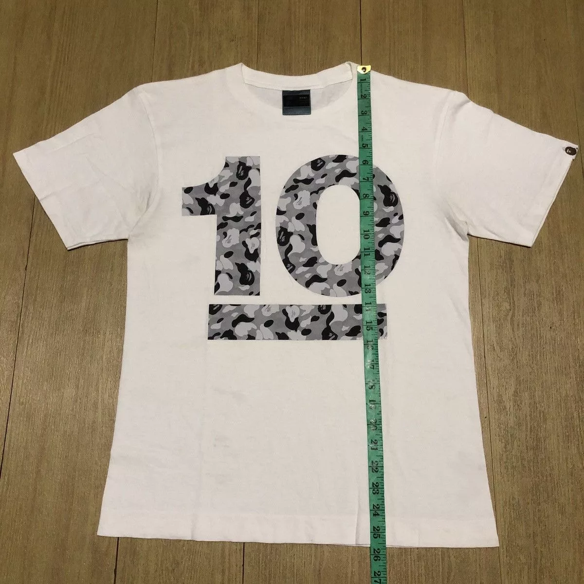Bape Short Sleeve T Shirts Bape × Vintage OG NIGO A Bathing Ape BAPE 10th Anniversary T-shirts White