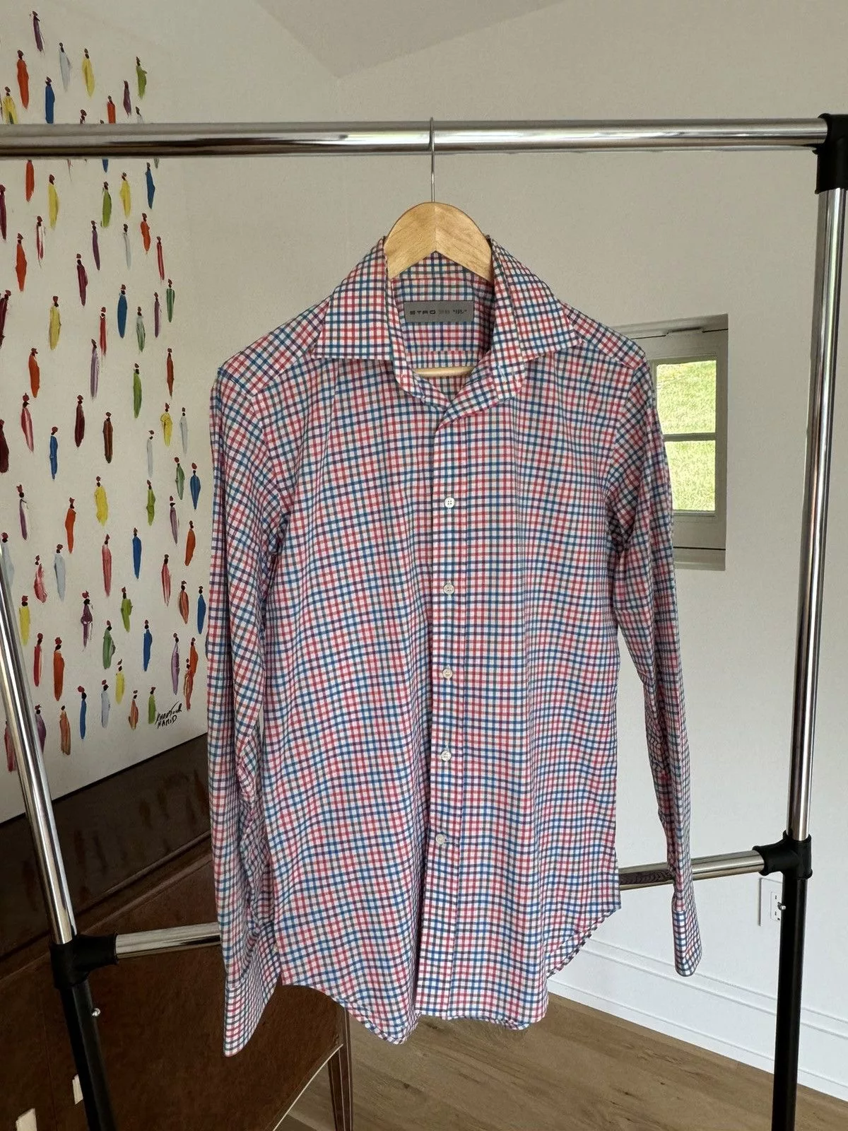 Etro Formal Shirting Etro Gingham Button Down Orange