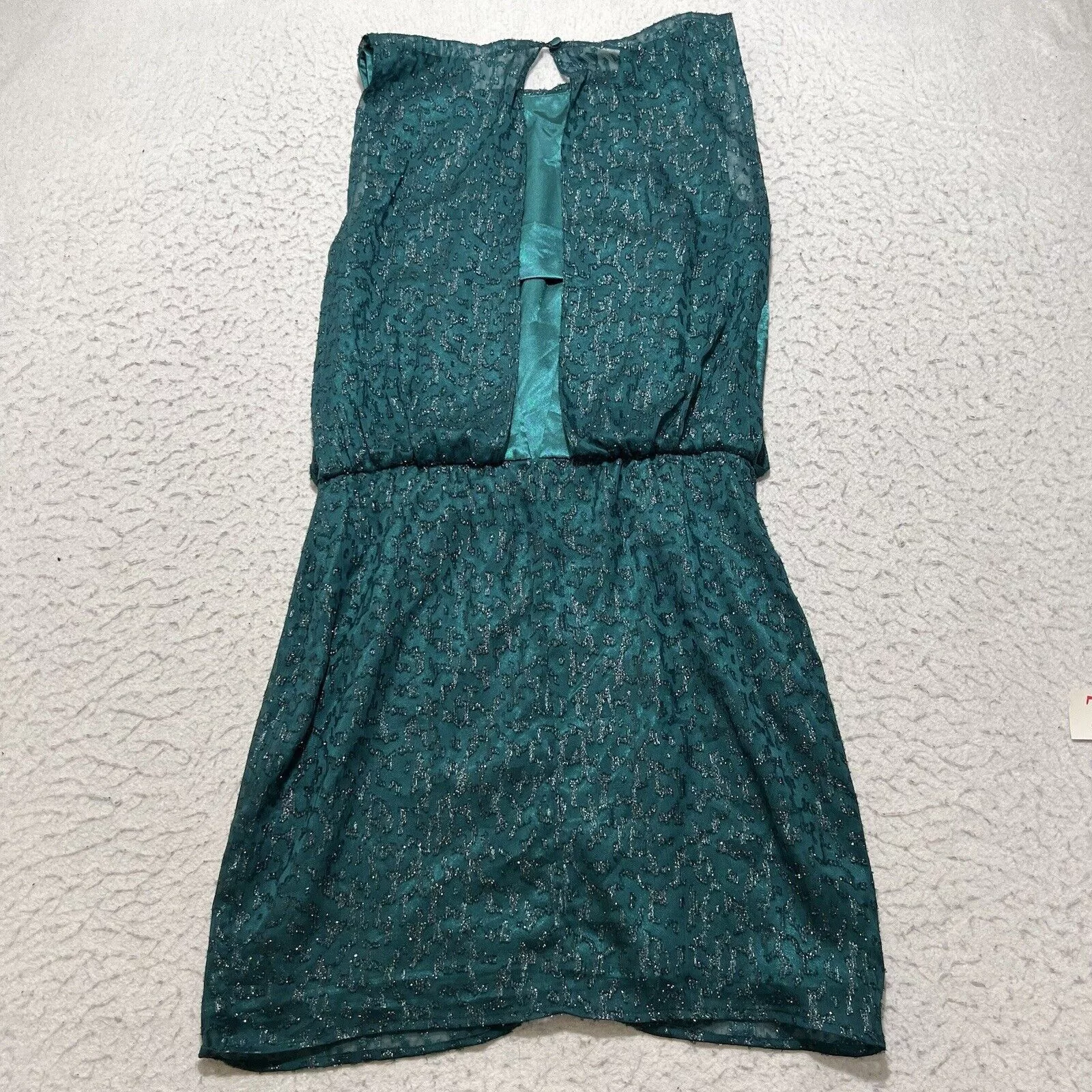 Laundry by Shelli Segal Mini Dresses Laundry by Shelli Segal Teal Green Sleeveless Metallic Dress