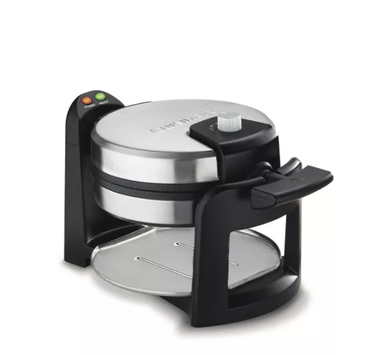 Round Flip Belgian Waffle Maker