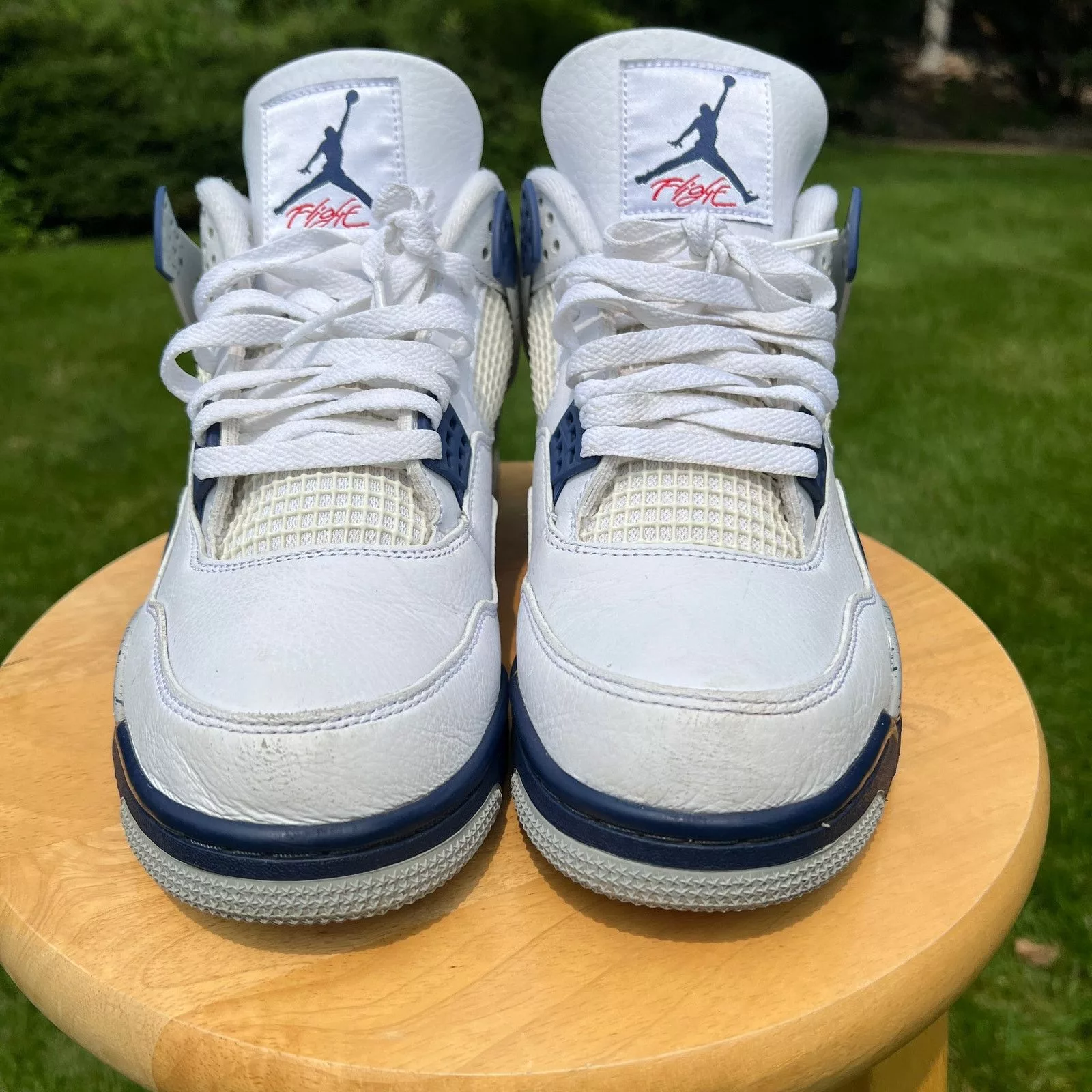 Jordan Brand Low Top Sneakers Jordan Brand × Nike Nike Air Jordan 4 Retro Midnight Navy Men's Shoes - Size 11 White