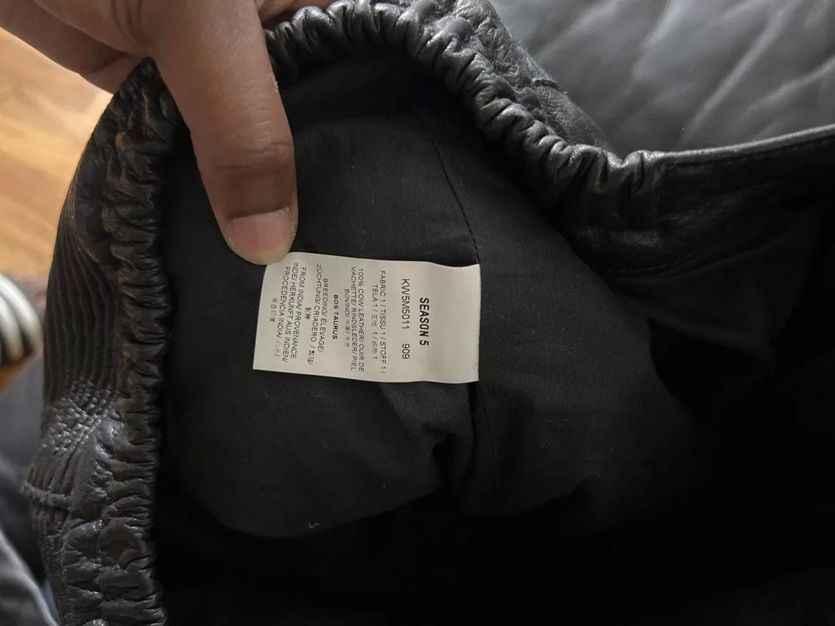 Yeezy Casual Pants UNRELEASED YEEZY SEASON 5 LEATHER BIKER PANTS Multi