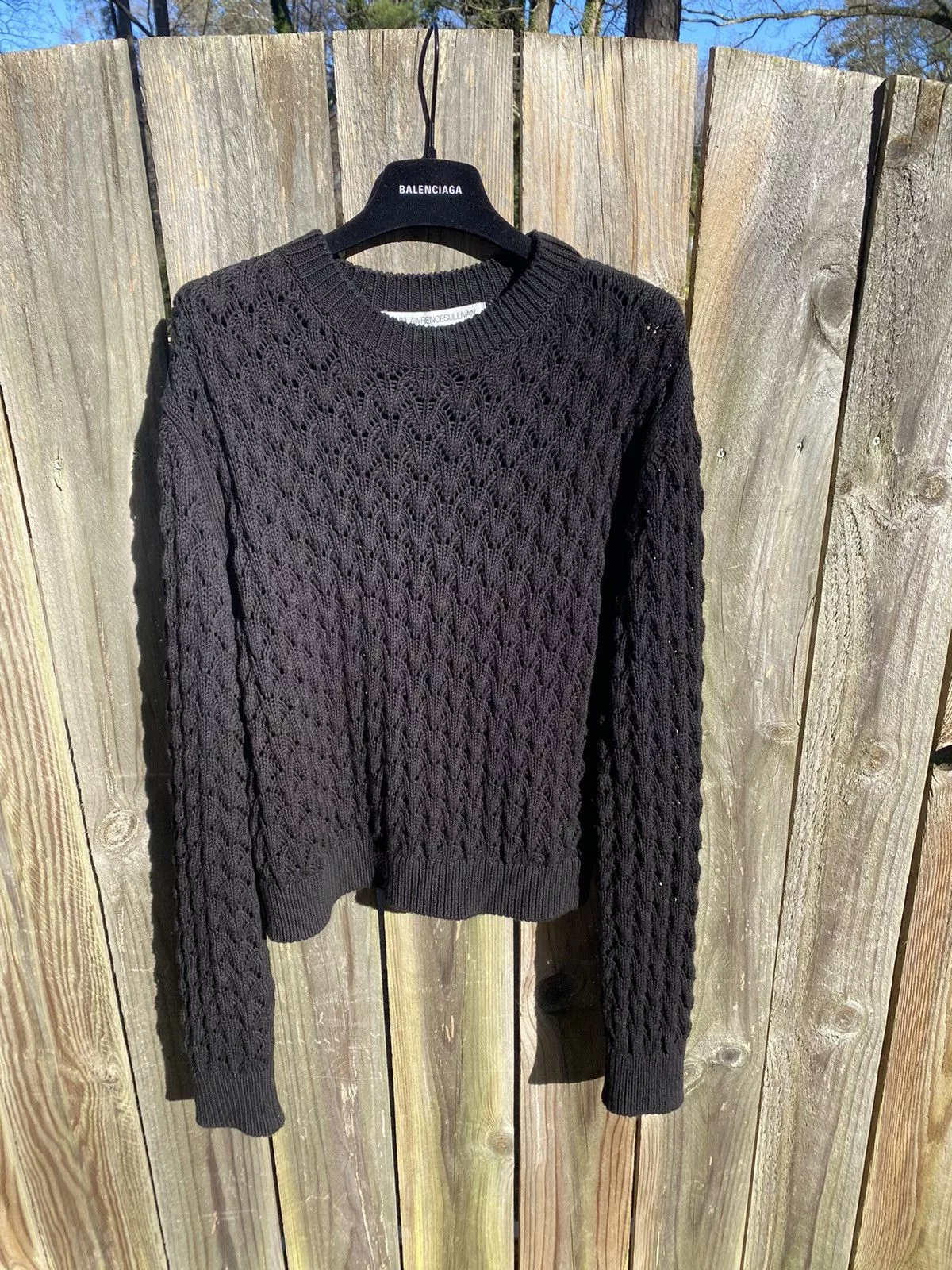 JOHN LAWRENCE SULLIVAN Sweaters Knitwear John Lawrence Sullivan black cable knit sz L