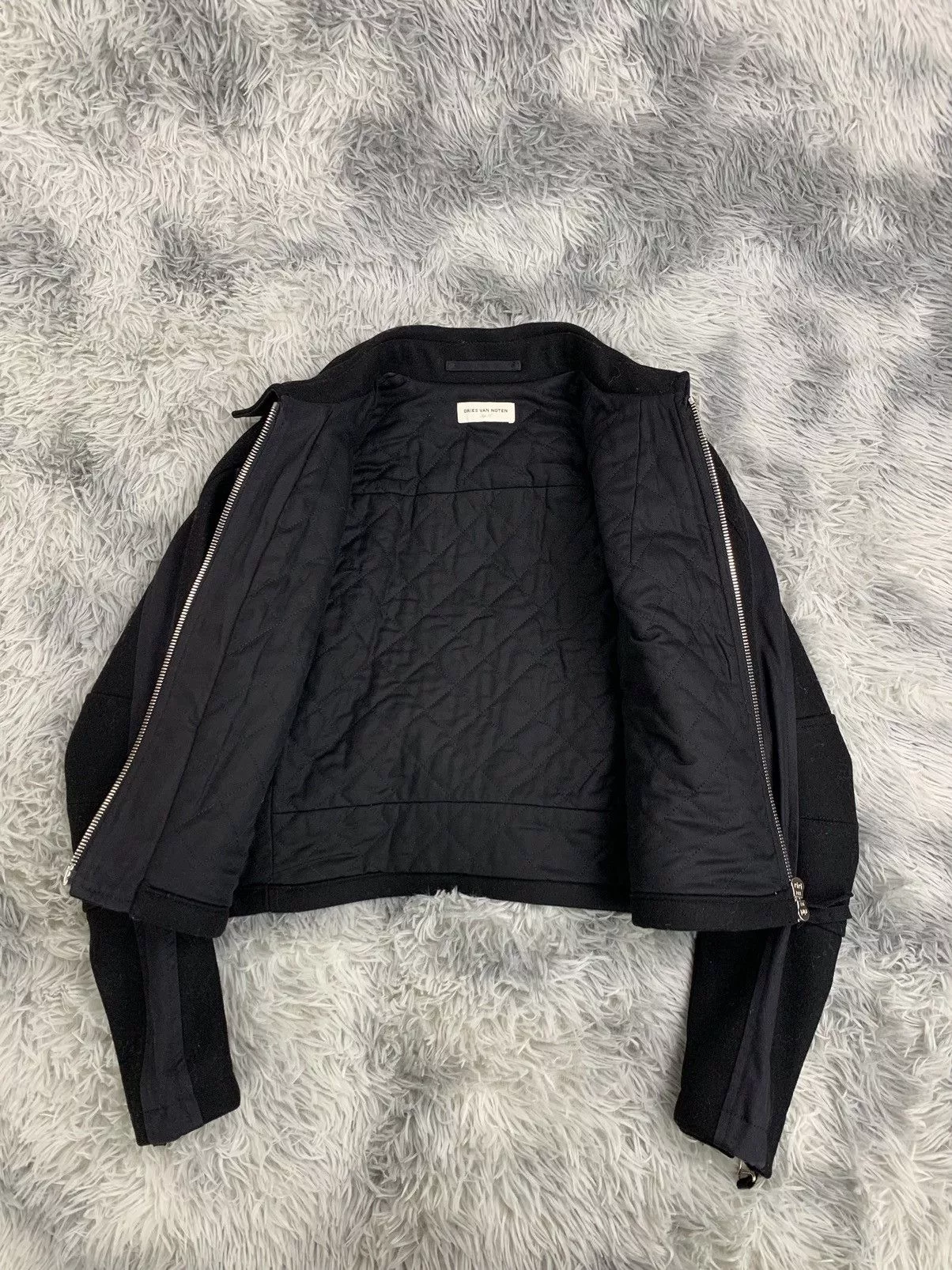 Dries Van Noten Coats Dries van noten "Rare Fireman cropped wool jacket" Black