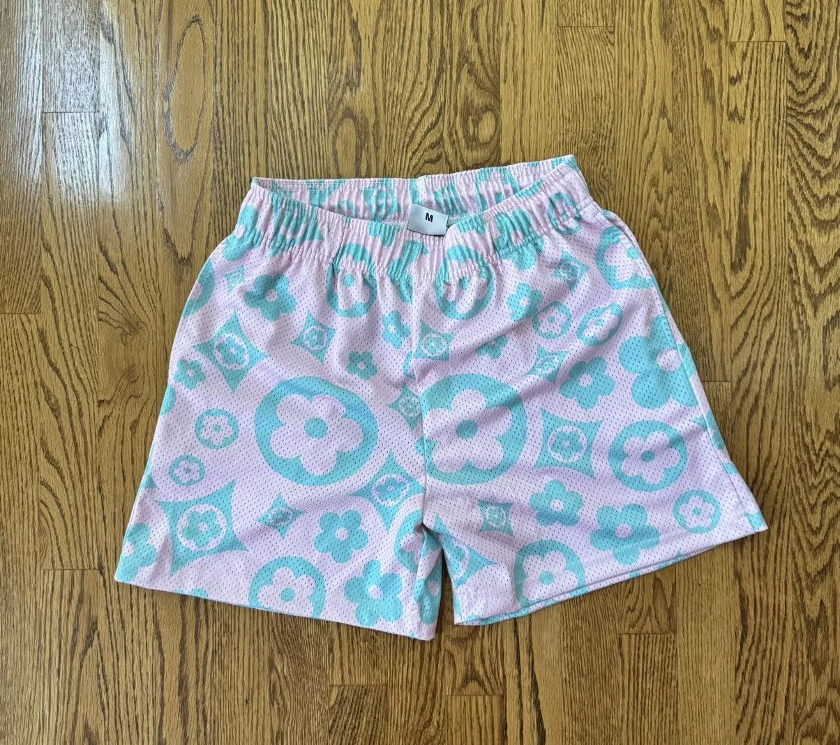 Bravest Studios Shorts Bravest Studios Pink / Turquoise Floral Mesh Shorts- medium
