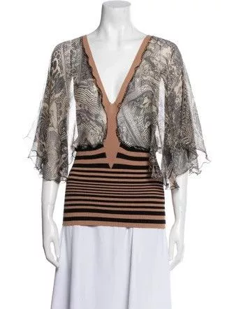 Jean Paul Gaultier Blouses Jean Paul Gaultier - Vintage Mesh Blouse Brown