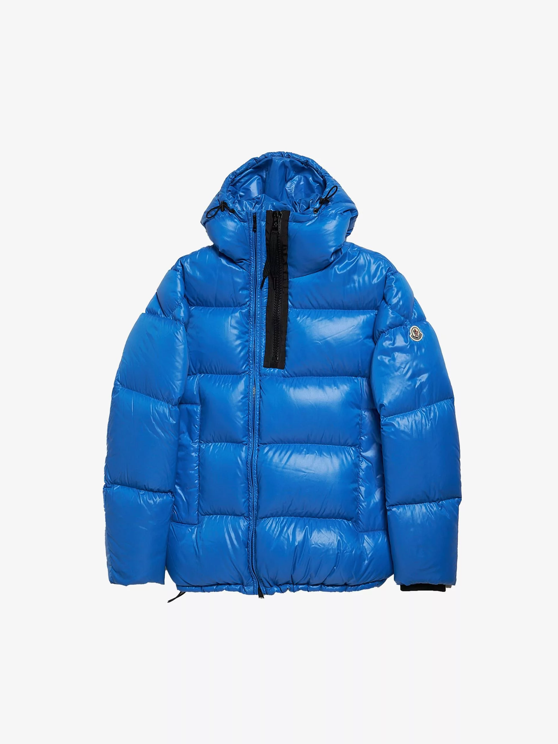 Moncler Parkas Moncler Light Blue Zipped Polyamide Puffer