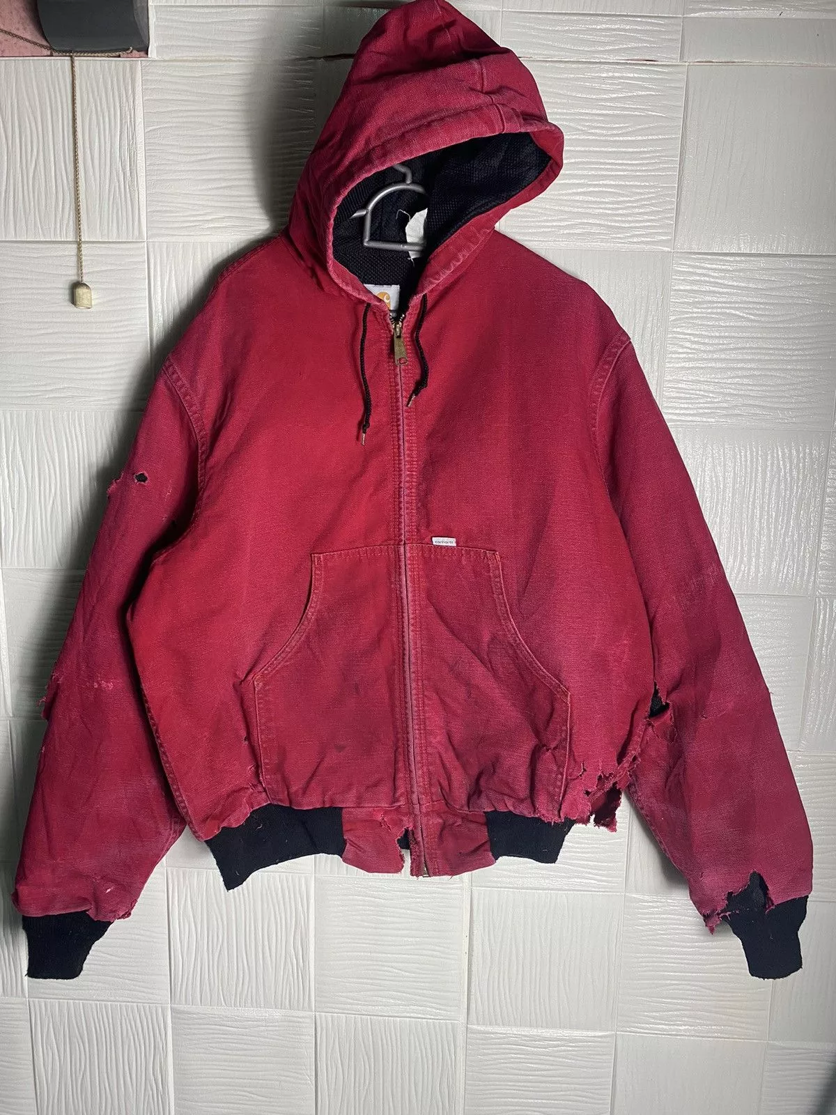 Carhartt Light Jackets Carhartt × Carhartt Wip × Vintage VINTAGE CARHATT DETROID JACKET Red