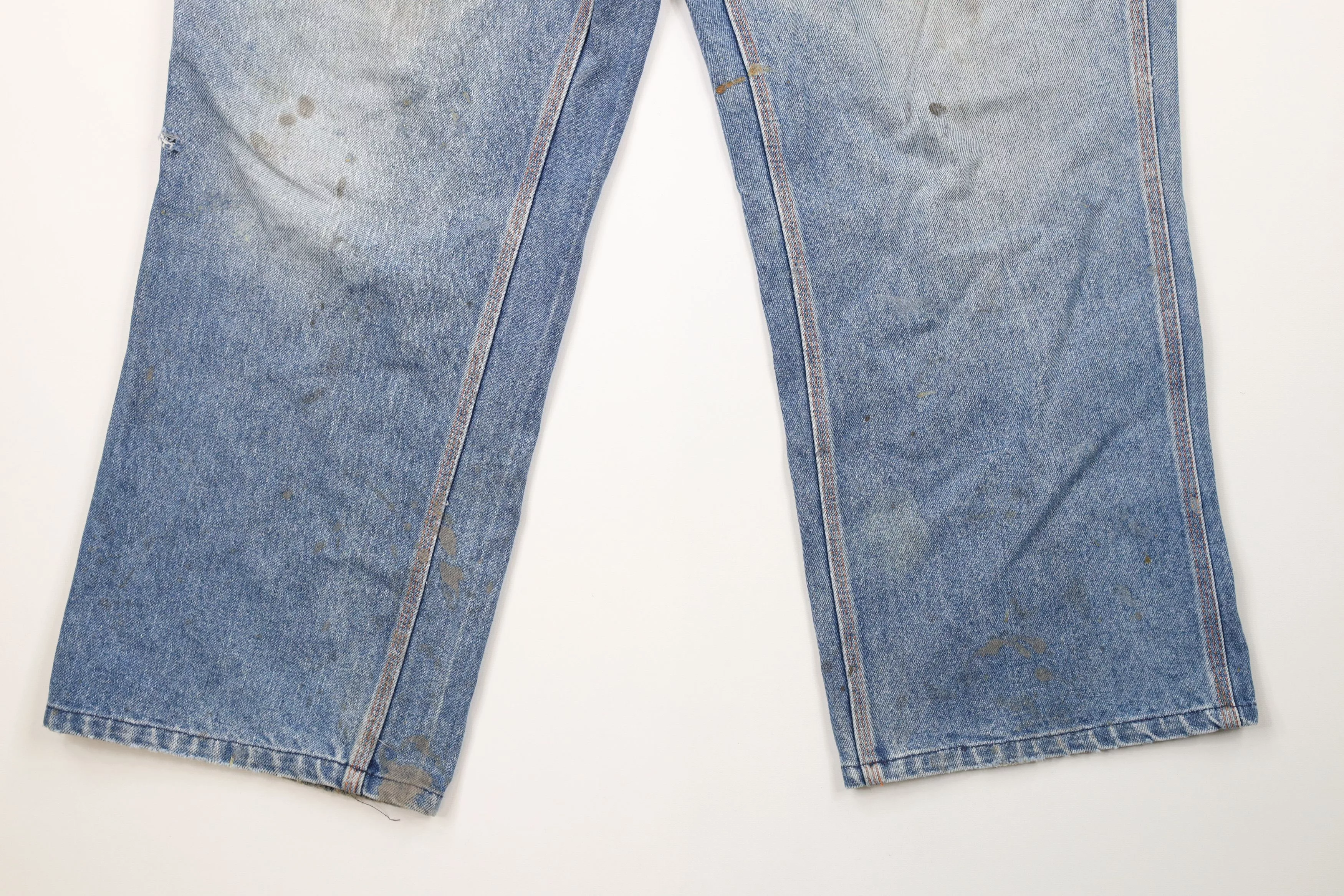 Vintage Denim Vintage 90s Big Mac Wide Leg Dungaree Work Denim Jeans Blue