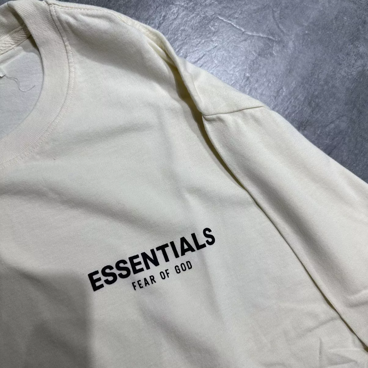 Complex Long Sleeve T Shirts Essentials-F.O.G ComplexCon Exclusive LS Tee - Cream White