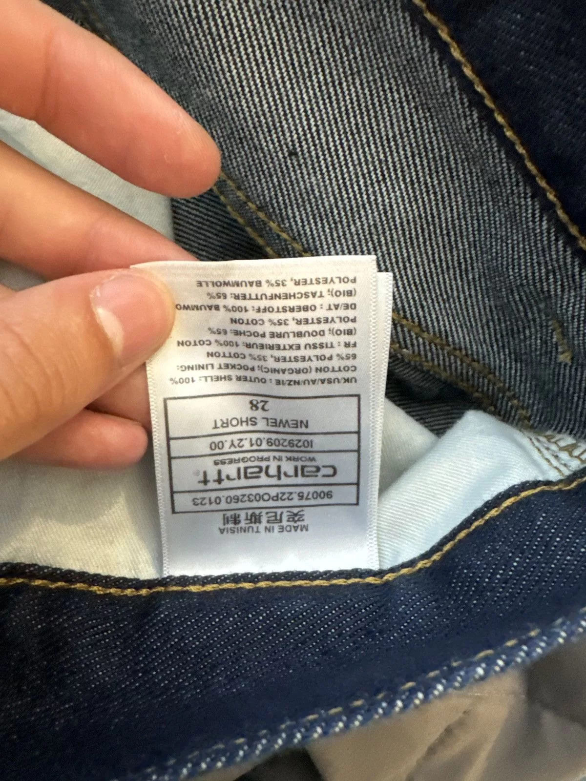 Carhartt Denim Jorts Size 28 Blue