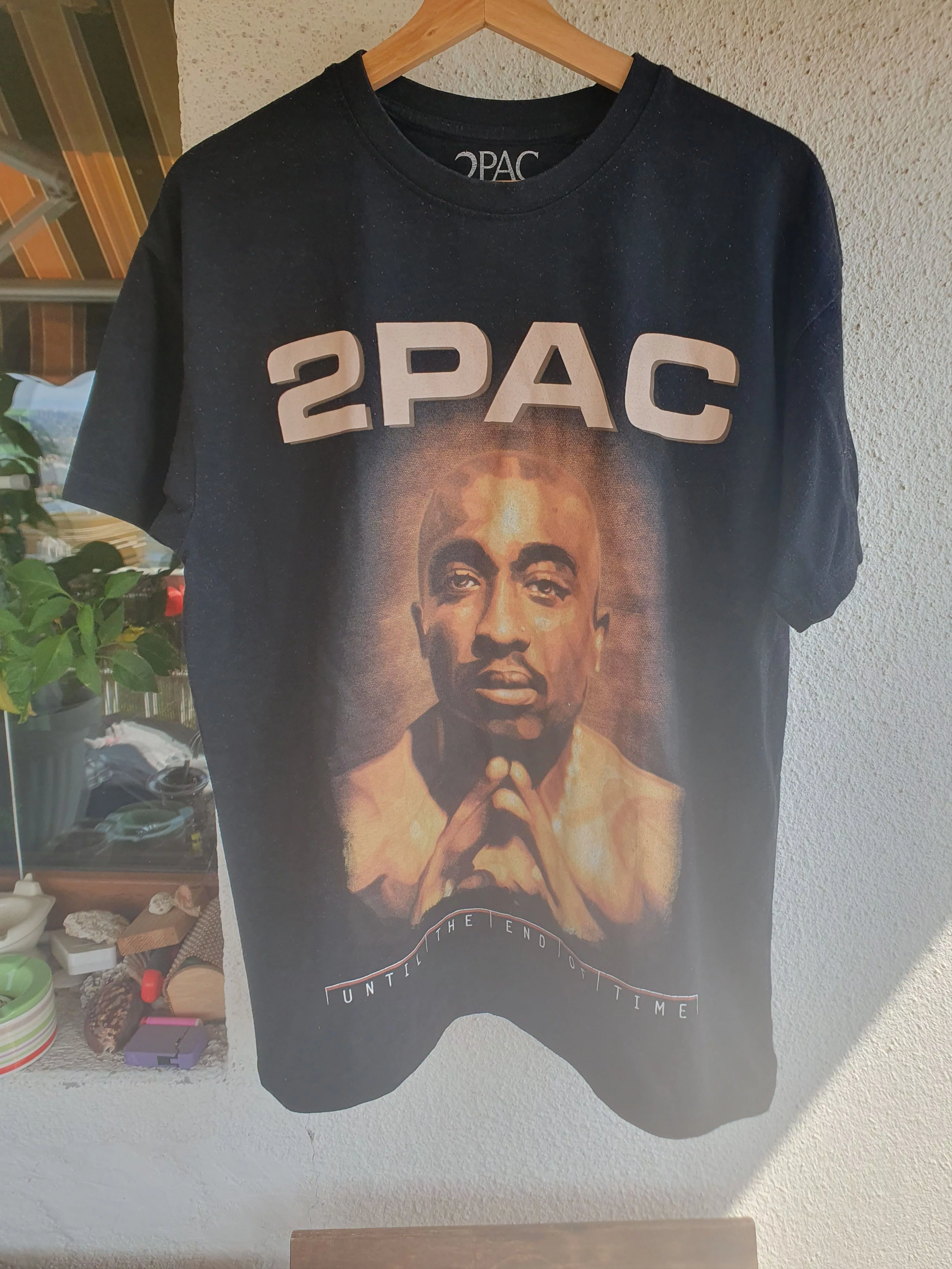 Pull & Bear Short Sleeve T Shirts Pull & Bear × Rap Tees 2 Pac Pull & Bear Until The End Of Time 2020 t-shirt sz L? Black Streetwear