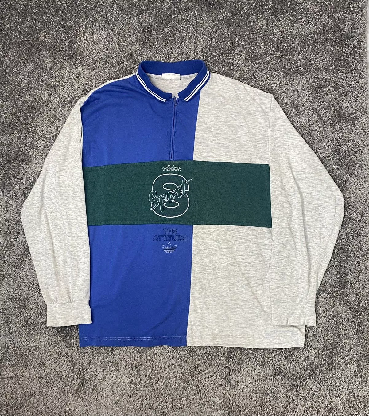 Adidas Long Sleeve T Shirts Adidas × Vintage Vintage 90s Adidas Sport The Attitude Long Sleeve Multi Streetwear