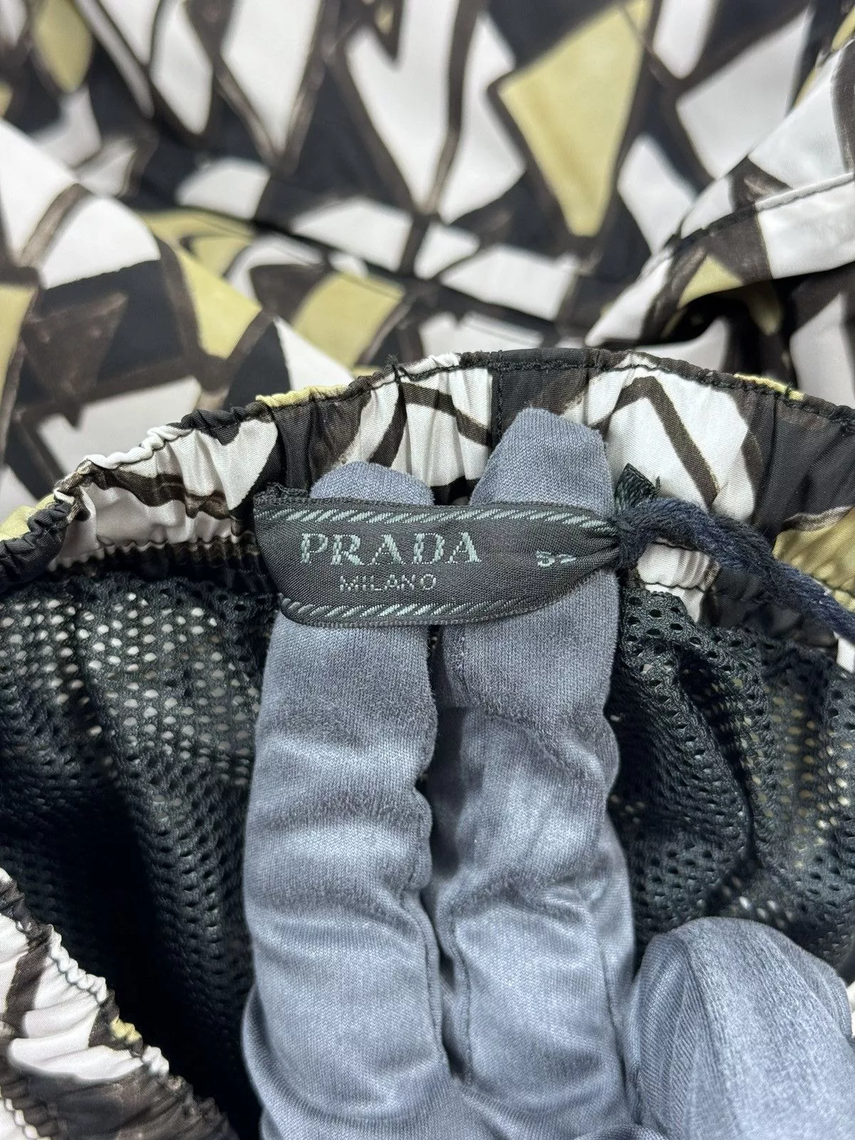 Prada Shorts Prada GRAPHIC PRINT SWIM SHORTS Brown