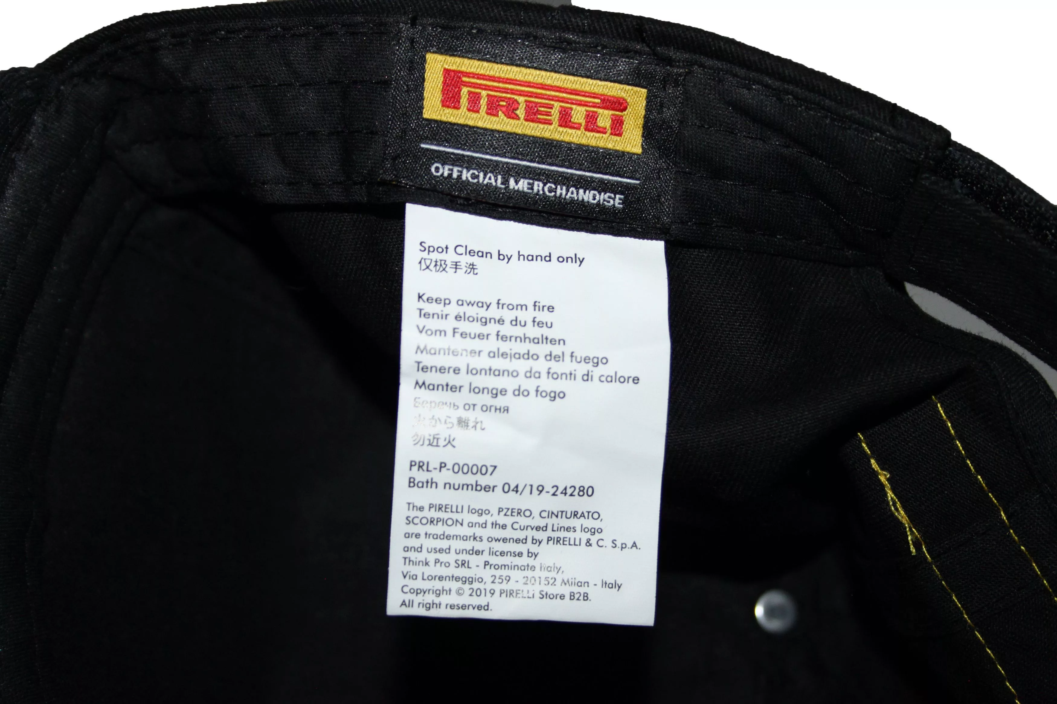 Pirelli Hats Pirelli cap racing Black Vintage
