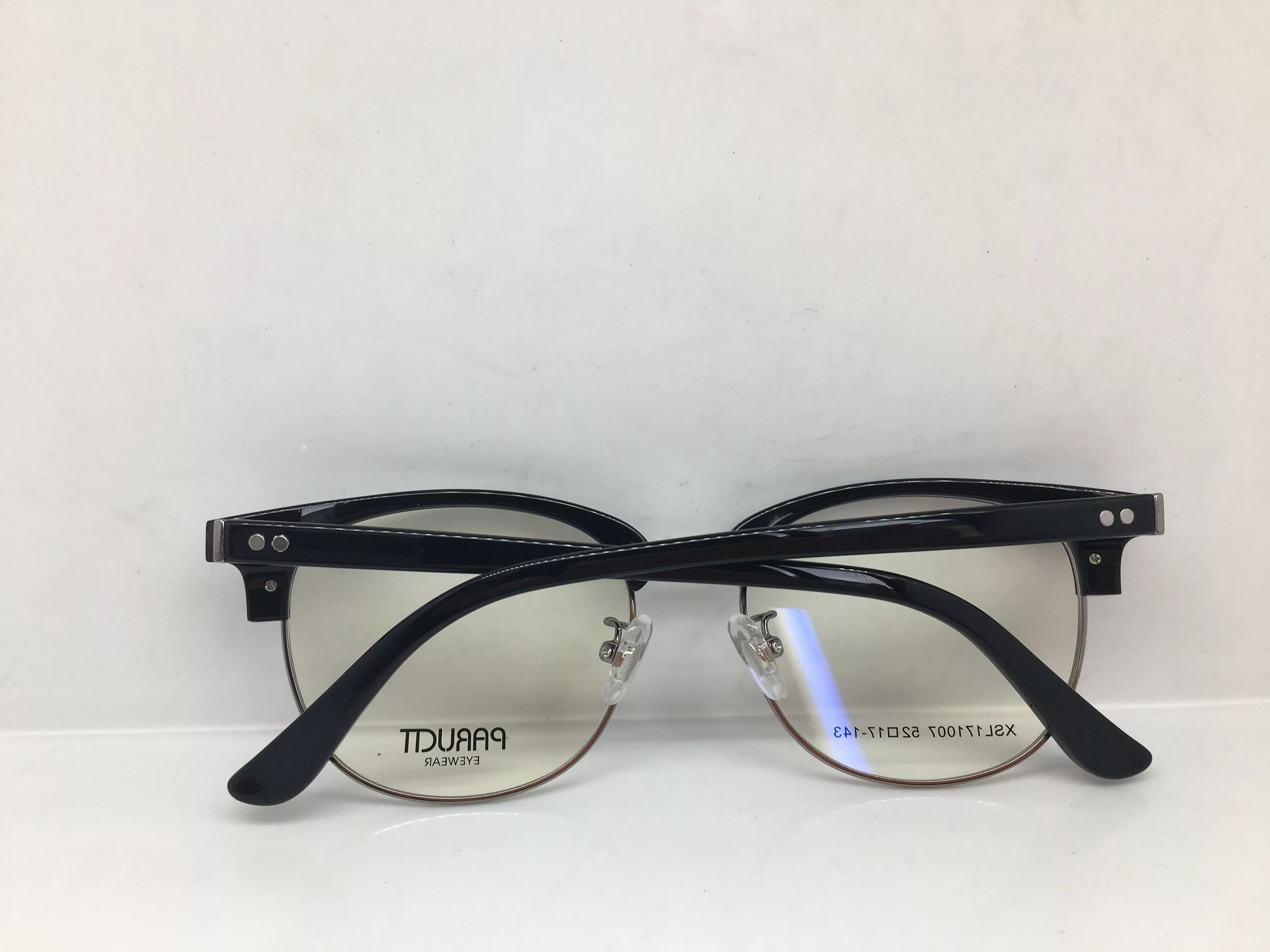 Other Glasses Other Paructt Black Silver Malcolm X Eyeglasses Frame
