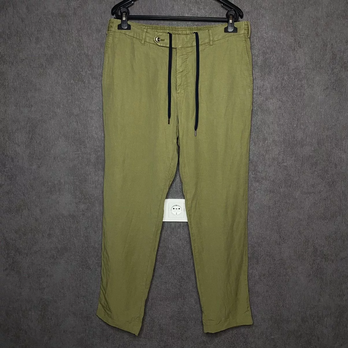 PT Torino Casual Pants PT Torino Slim-fit cotton and linen pants Beige