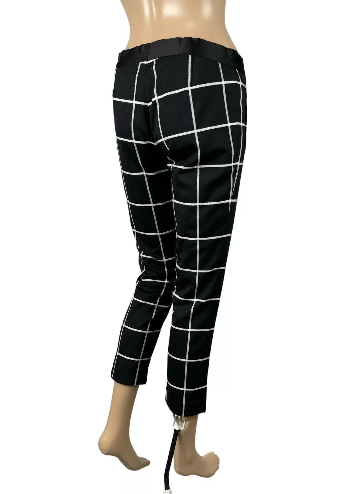 Joseph Pants Joseph Cropped Slim Pants Checkered Wool-Polyester size 36 Black