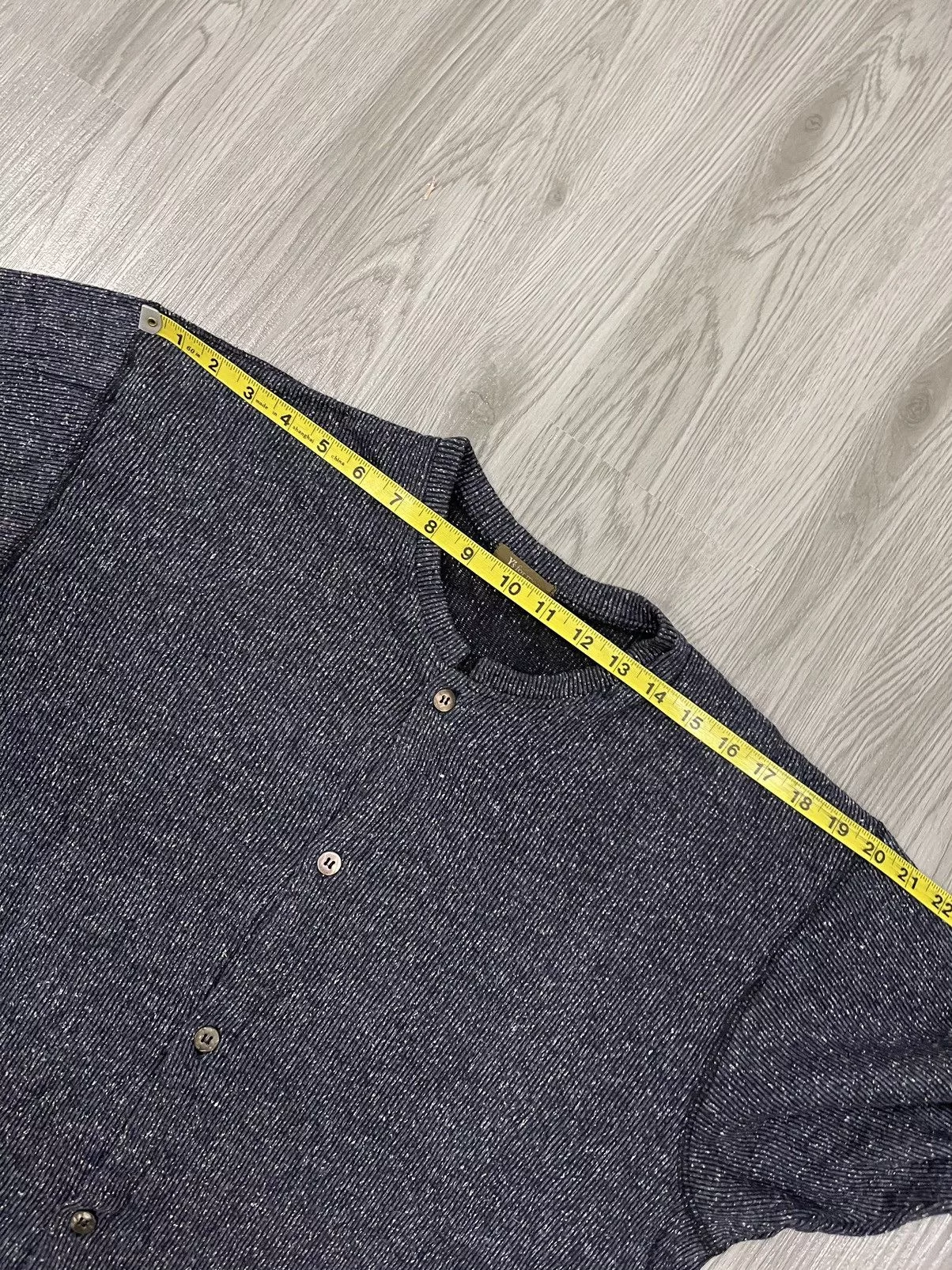 Vintage Shirts Button Ups Vintage × Yohji Yamamoto × Y's for Men Y’s two blend Buttoned long sleeve top Blue