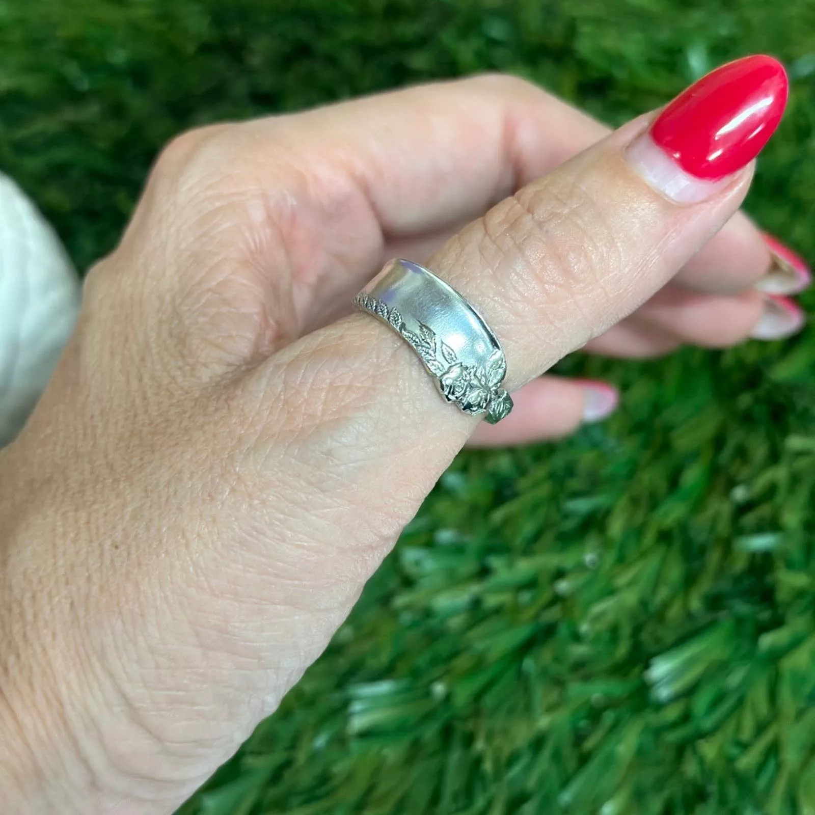 Handmade Rings Handmade Floral Ring size 9 Silver