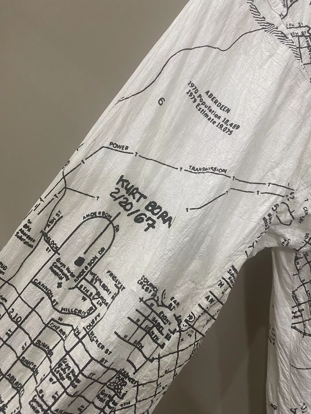 McGregor Light Jackets Rare Rags McGregor Blouson/World Map Kurt Cobain jacket White Vintage