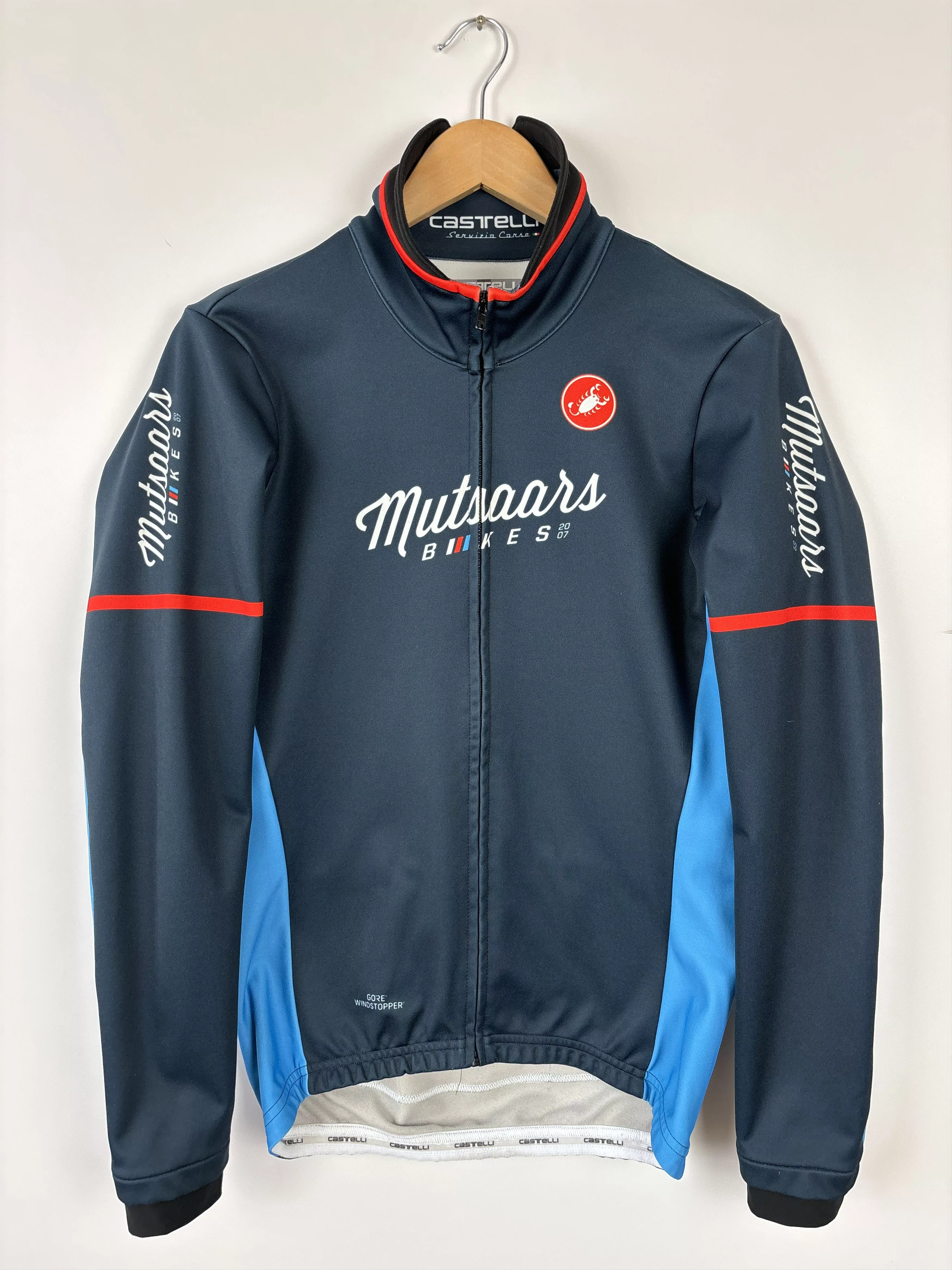 Other Jerseys Other Castelli Mutsaars Bikes Softshell Windstopper Cycling Jacket Blue Sportswear