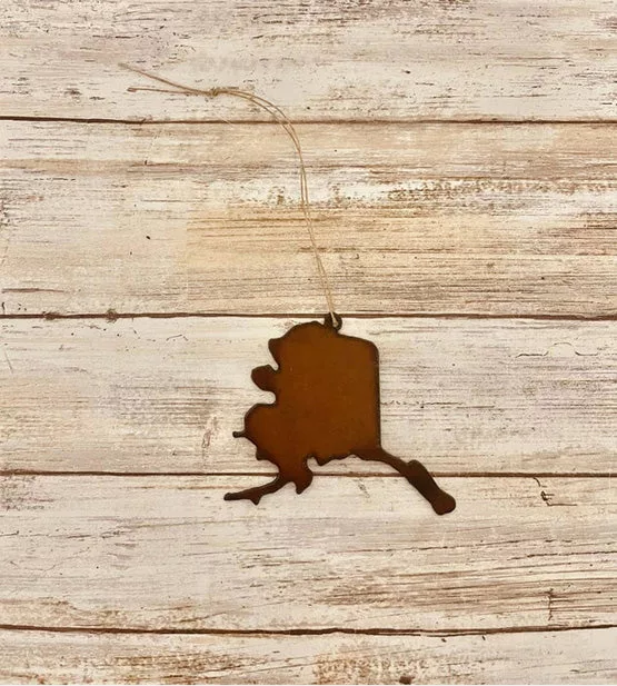 AK State Iron Ornament