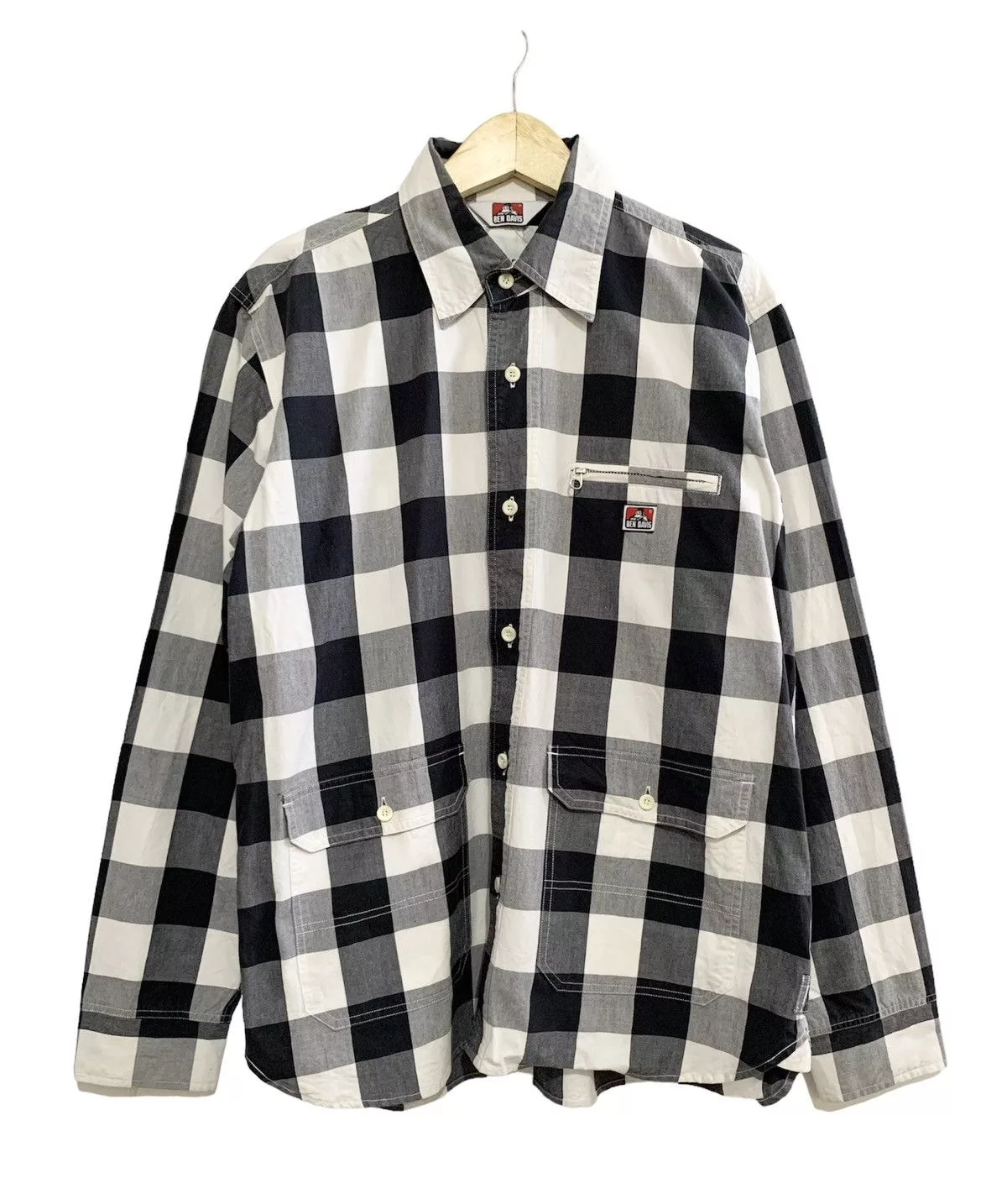 Ben Davis Light Jackets Ben Davis × Vintage Ben davis plaid work light jacket Black Workwear