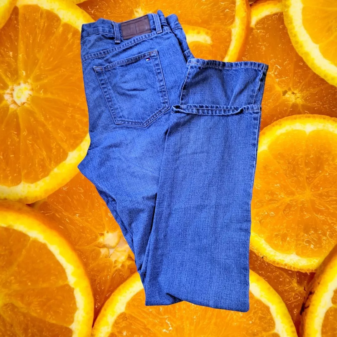 Tommy Hilfiger Denim Tommy Hilfiger Straight Droite Slightly Distressed Jeans Blue