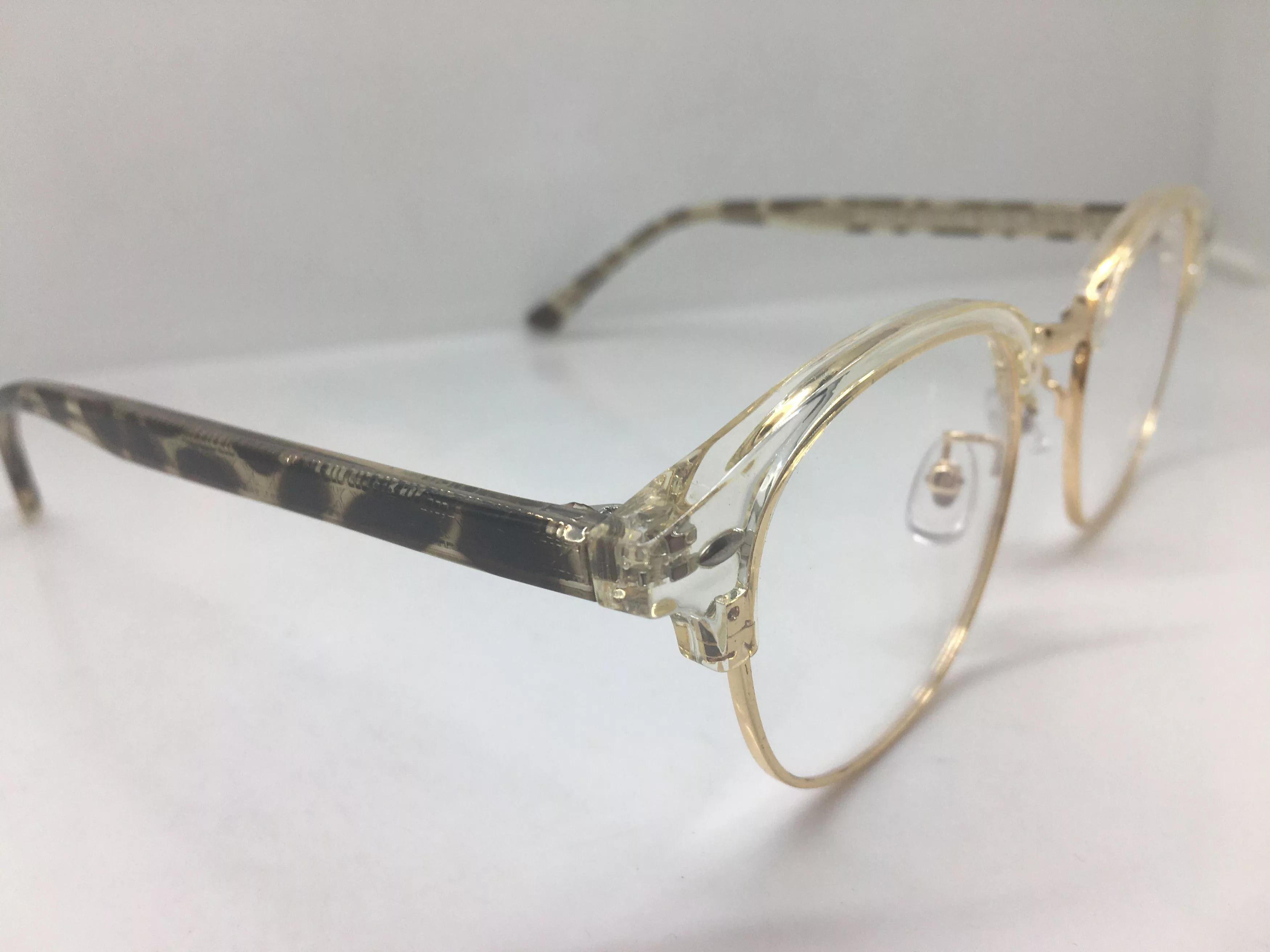 Other Glasses Other Mod Malcolm X Clear Gold Eyeglasses Frame Multi