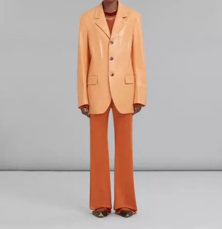 Marni Leather Jackets Marni o1srvl11e0624 Leather Jacket in Orange