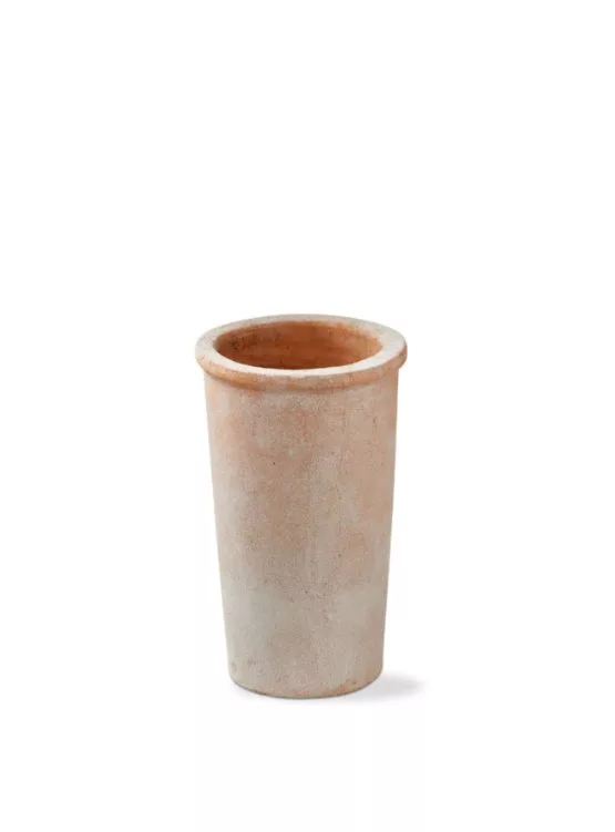 Terracotta Whtwash Tall Planter SM