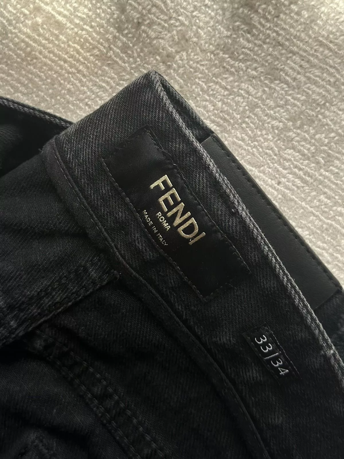 Fendi denim pants Black