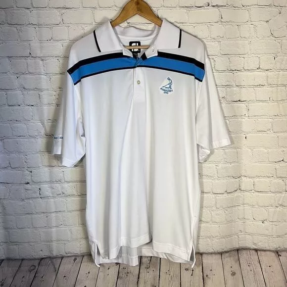 Footjoy Polos FootJoy Golf Polo Shirt PINEHURST LOGO Men’s Large Blue Blac
