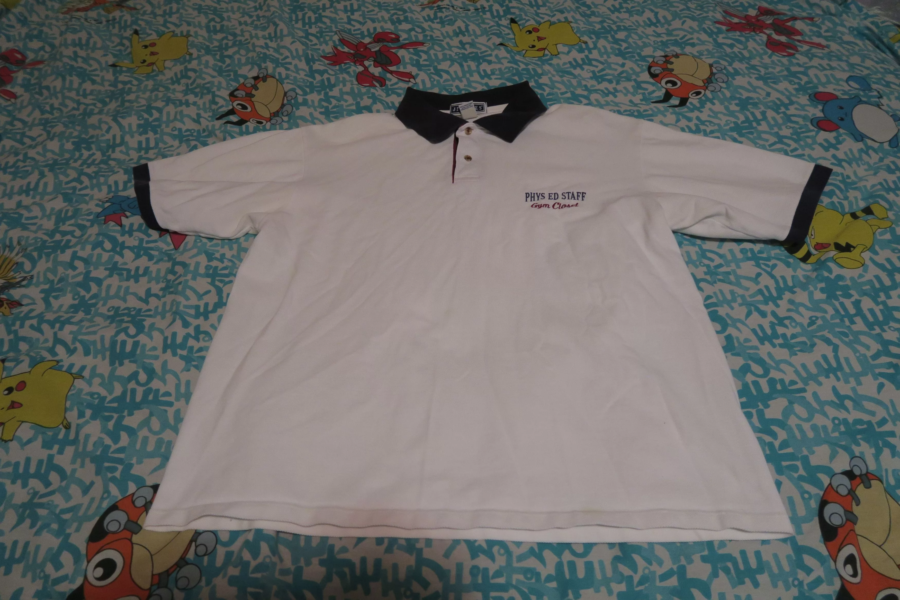Jerzees Polos Jerzees × Vintage Vintage 90s Phys Ed Staff Gym Closet Embroidered Polo Multi