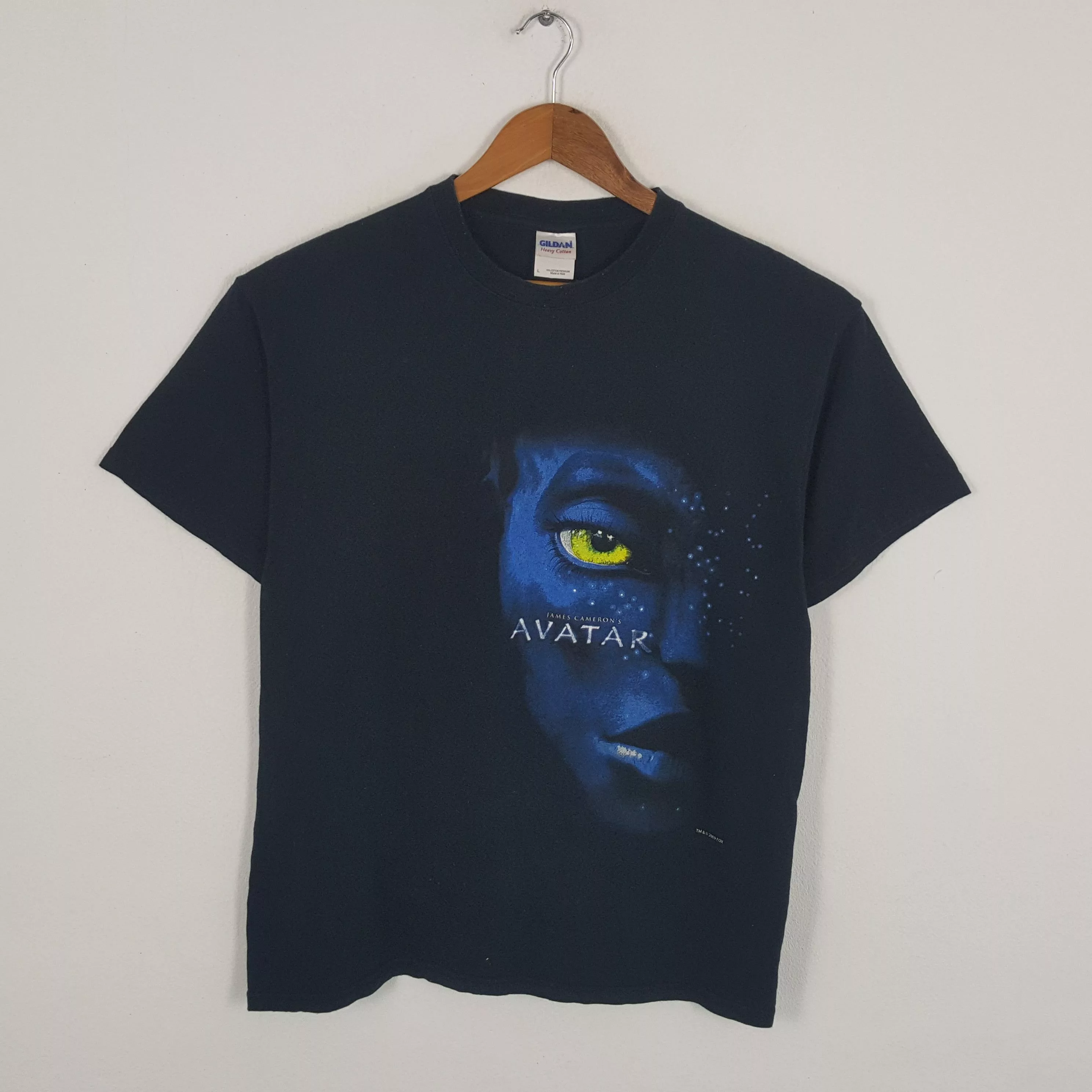 Sci-Fi Fantasy Short Sleeve T Shirts Sci-Fi Fantasy × Vintage Vintage AVATAR American Science Fiction Movie T-Shirts Blue