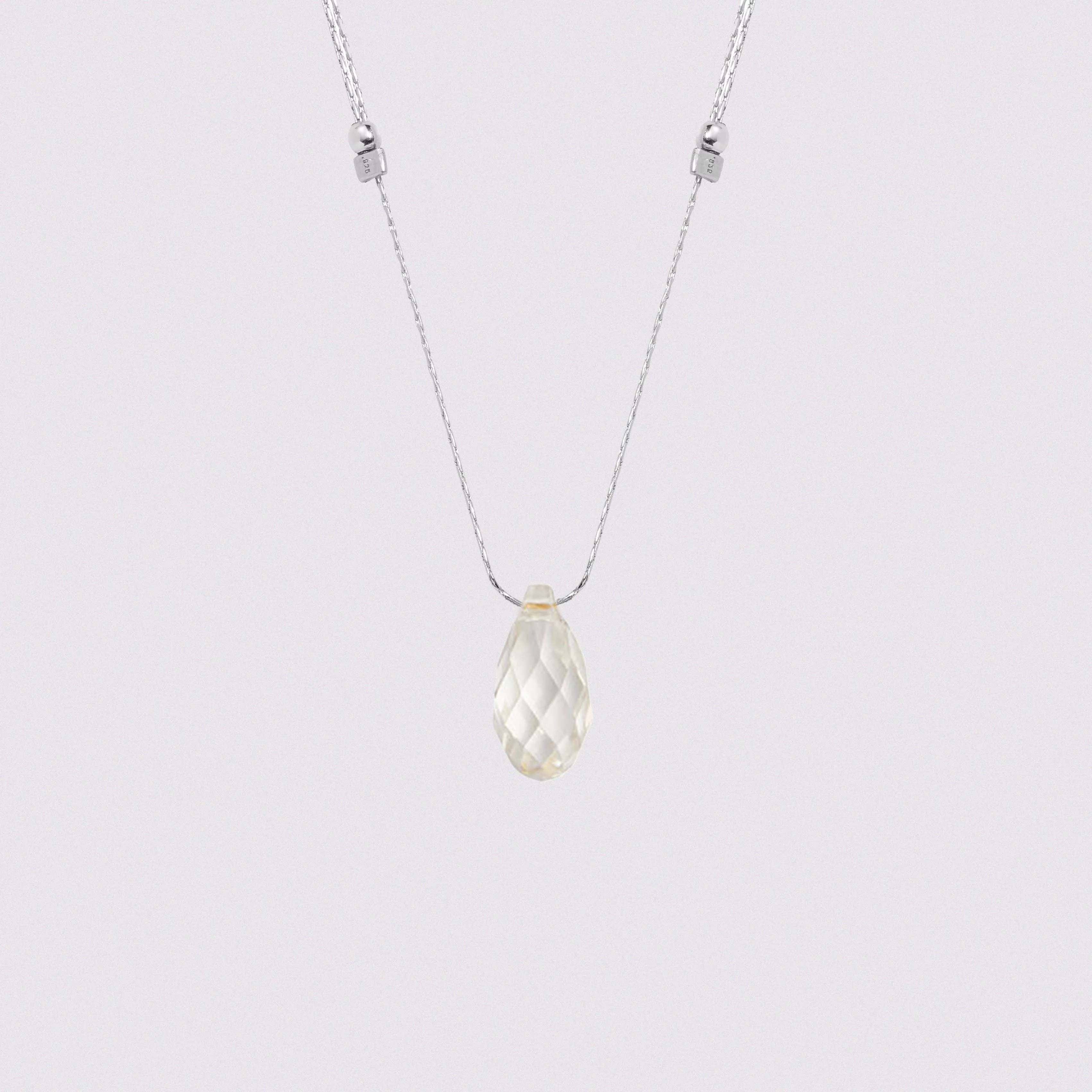 Light Prism Crystal Necklace Chain Sliders