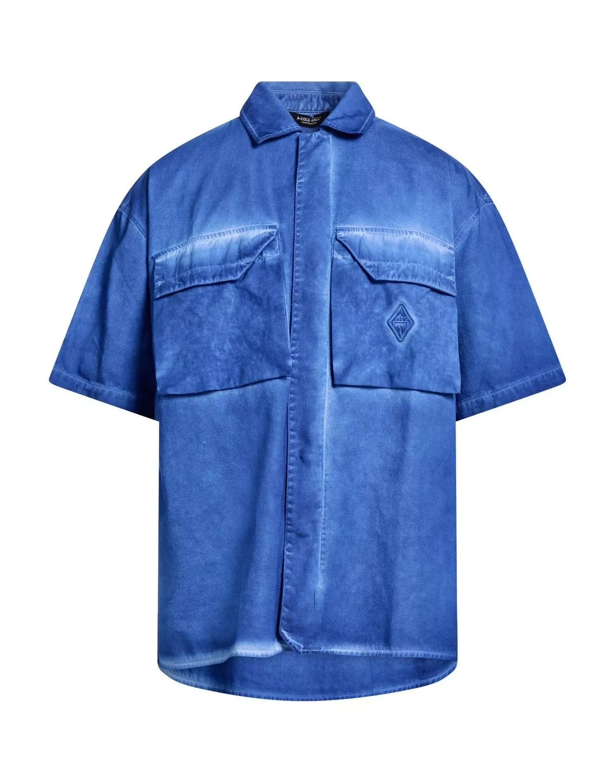 A-COLD-WALL* Shirts Button Ups A-COLD-WALL* × Samuel Ross A Cold Wall Button Down Shirt Blue Faded Oversized Pockets