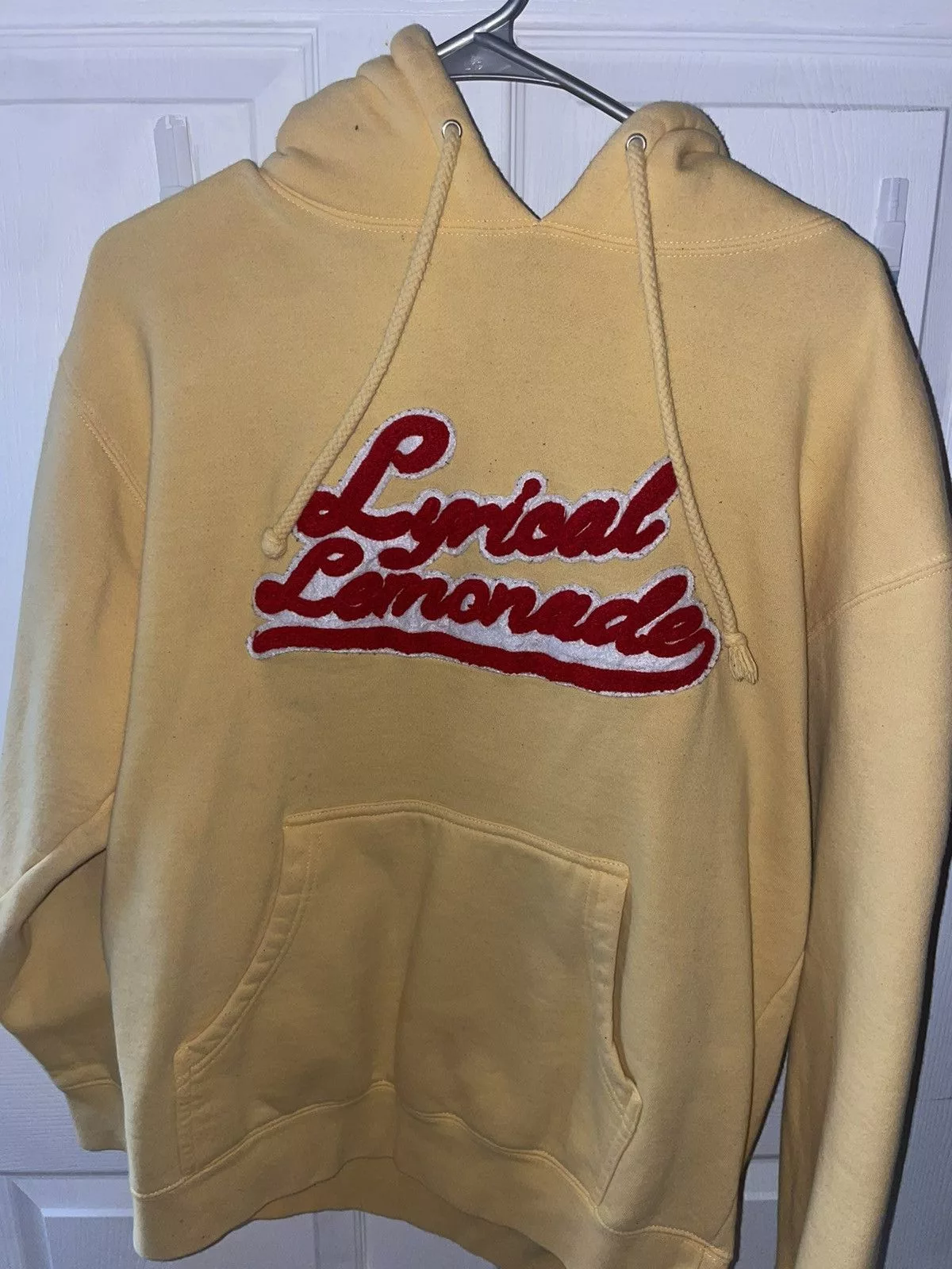 Lyrical Lemonade Sweatshirts Hoodies Lyrical Lemonade Puffy Letters Hoodie Yellow