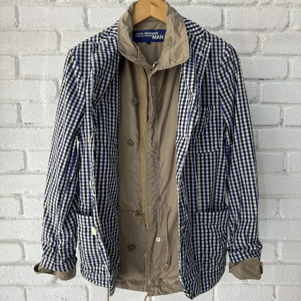 Comme des Garcons Light Jackets Comme des Garcons × Junya Watanabe SS09 Junya Watanabe 2 Ways Reversible Blazer Jacket Blue Vintage