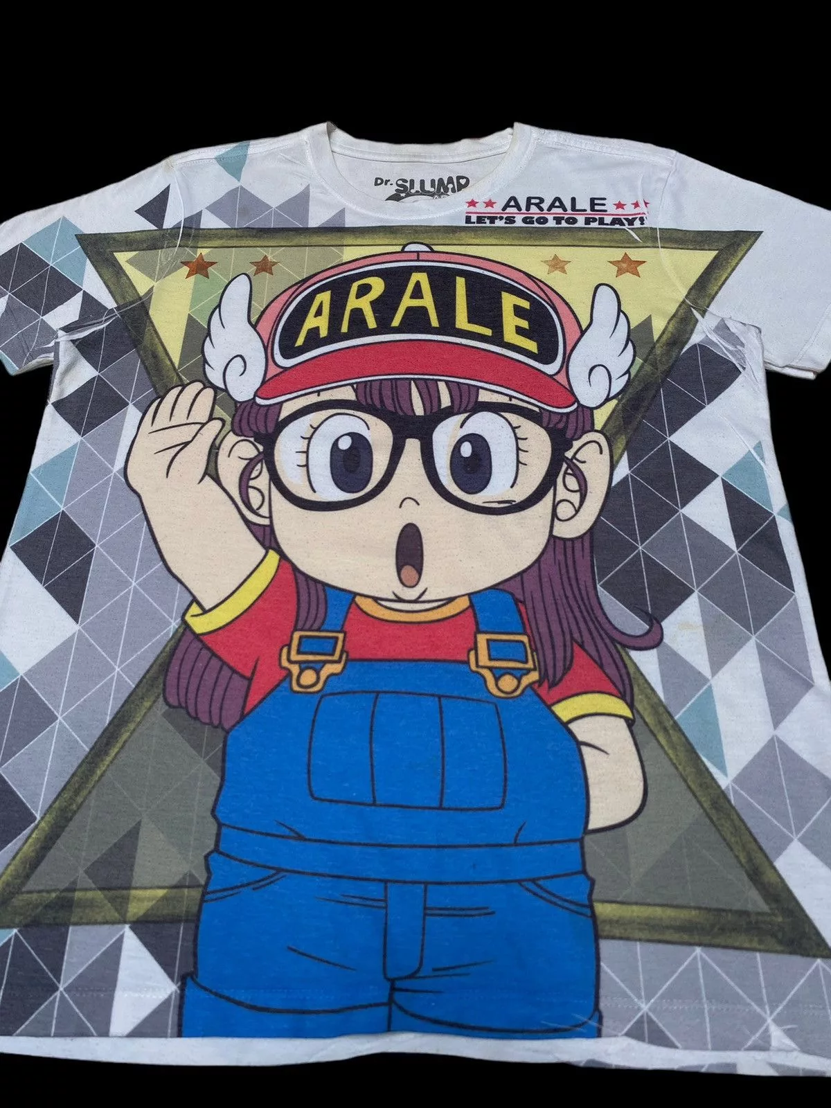 Vintage Short Sleeve T Shirts Vintage Japanese Dr Slump Arale T-shirt 1990s White